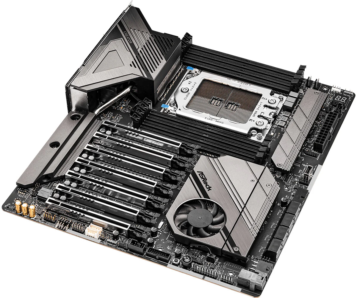Asrock WRX80 CREATOR R2.0 Extended ATX motherboard - AMD WRX80 Socket sWRX8 - Image 2