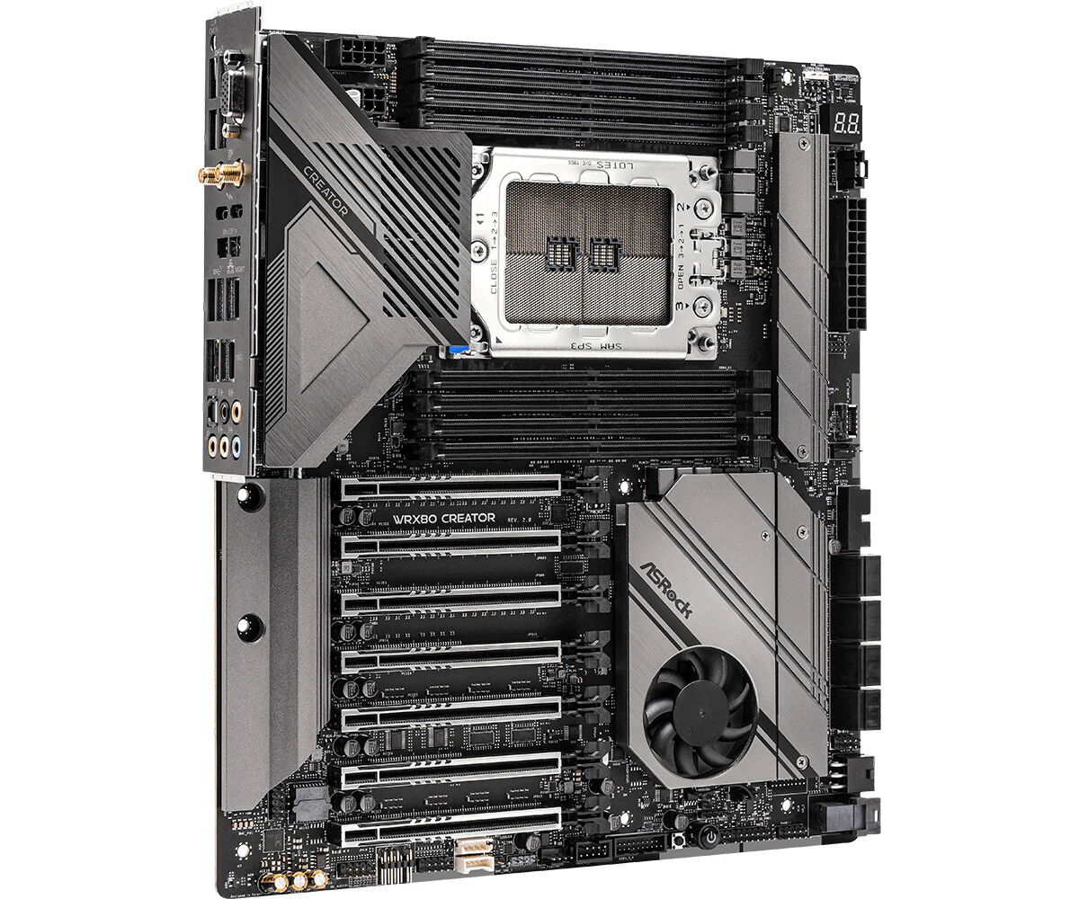 Asrock WRX80 CREATOR R2.0 Extended ATX motherboard - AMD WRX80 Socket sWRX8 - Image 3