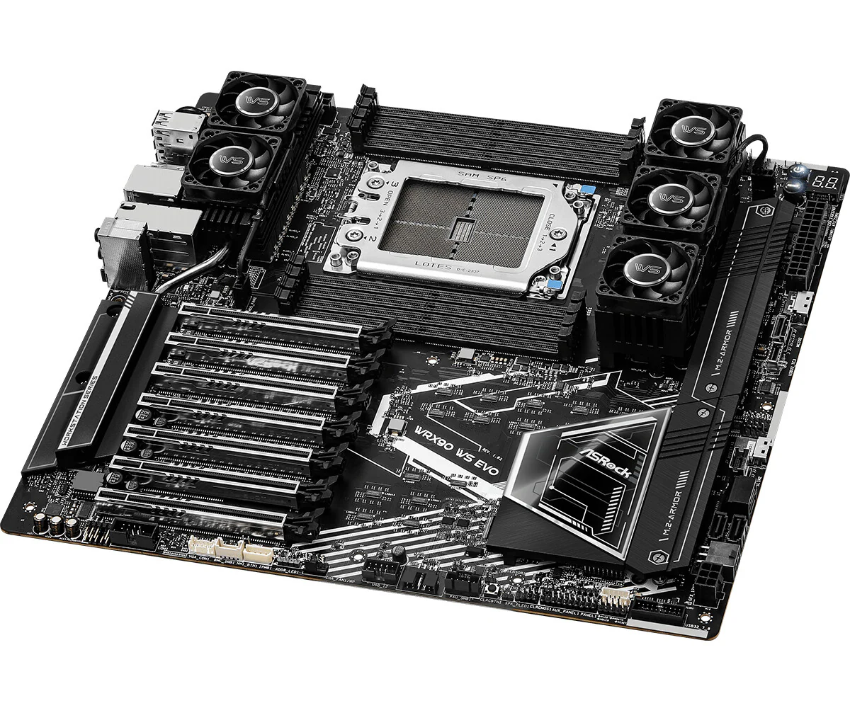 Asrock WRX90 WS EVO EEB motherboard - AMD WRX90 Socket sTR5 - Image 3