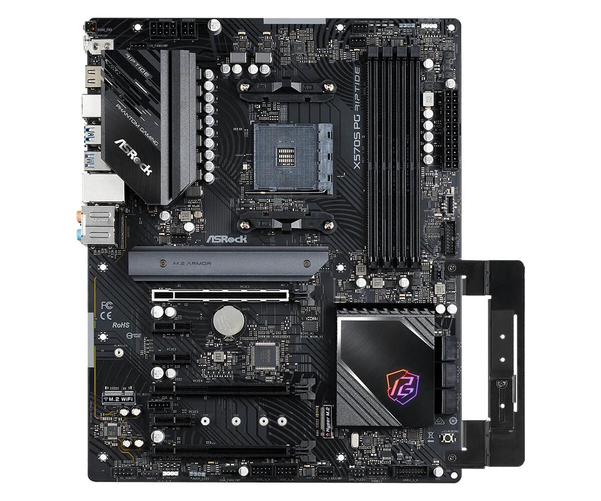 Asrock X570S PG Riptide ATX motherboard - AMD X570 Socket AM4 - Image 2
