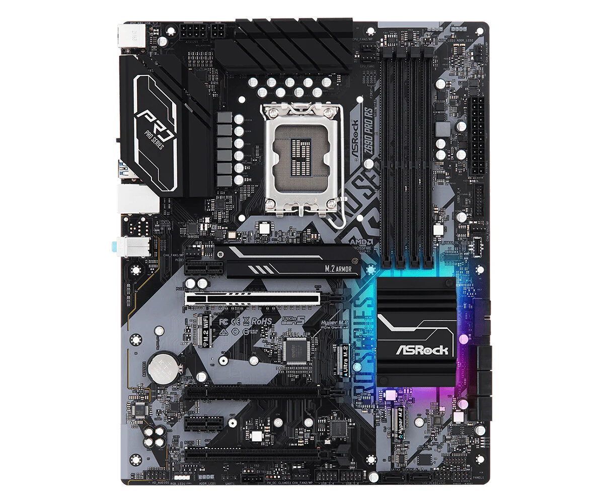 Asrock Z690 PRO RS ATX motherboard - Intel Z690 LGA 1700 - Image 2