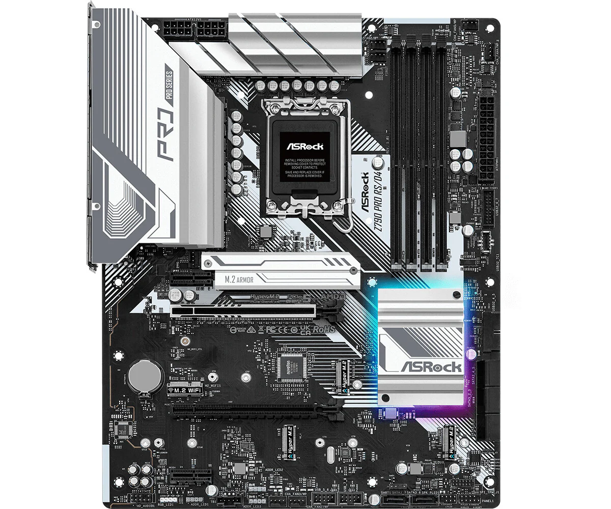 Asrock Z790 Pro RS/D4 ATX motherboard - Intel Z790 LGA 1700 - Image 2