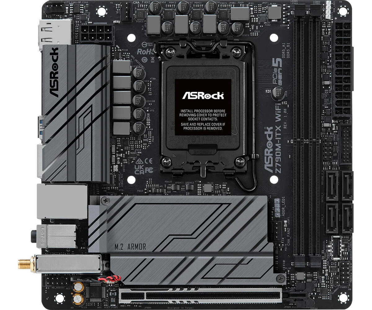 Asrock Z790M-ITX WiFi mini ITX motherboard - Intel Z790 LGA 1700 - Image 2