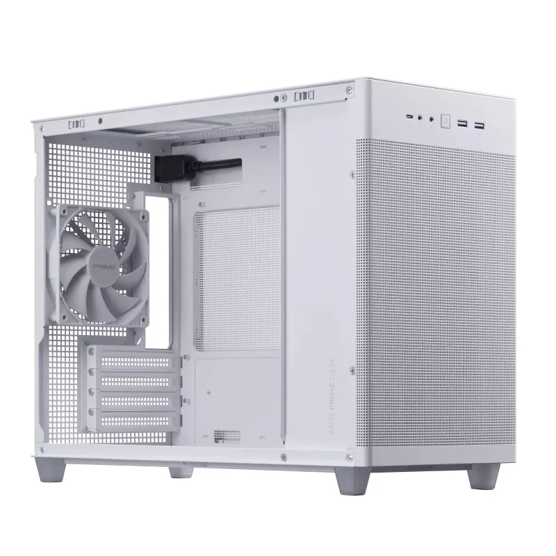 Asus Prime AP201 - MicroATX Mini Tower Case in White - Image 4