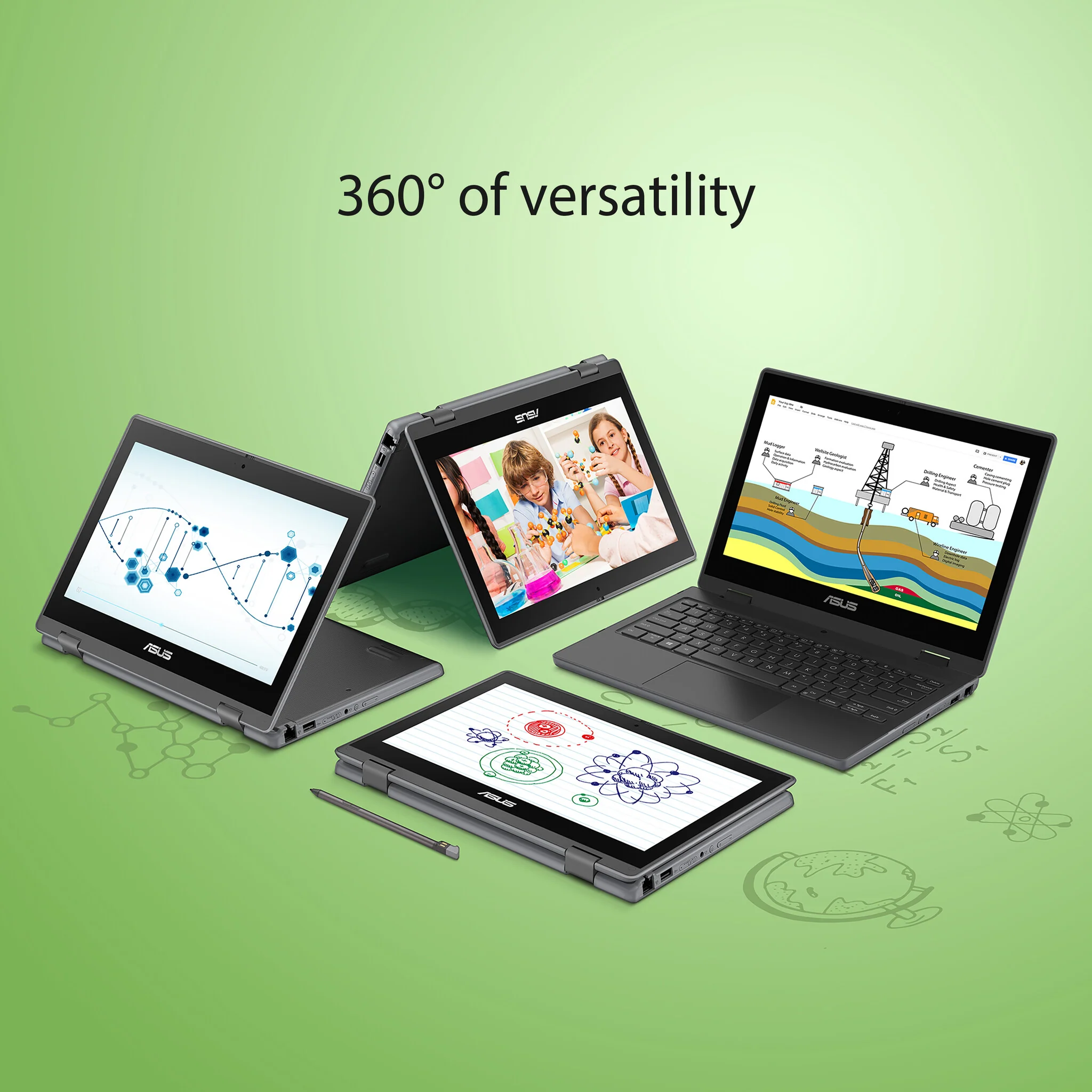 ASUS BR1100F-CS81XA-3Y Hybrid (2-in-1) - 29.5 cm (11.6") - Touchscreen - Intel® Celeron® N4500 - 8 GB DDR4-SDRAM - 128 GB eMMC - Wi-Fi 6 - Windows 11 Pro Academic - Grey - Image 11