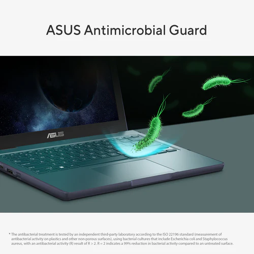 ASUS BR12 Laptop - 31 cm (12.2") - Intel® N N150 - 8 GB LPDDR5-SDRAM - 128 GB UFS - Wi-Fi 6 - Windows 11 Pro Education - Black / Grey - Image 10