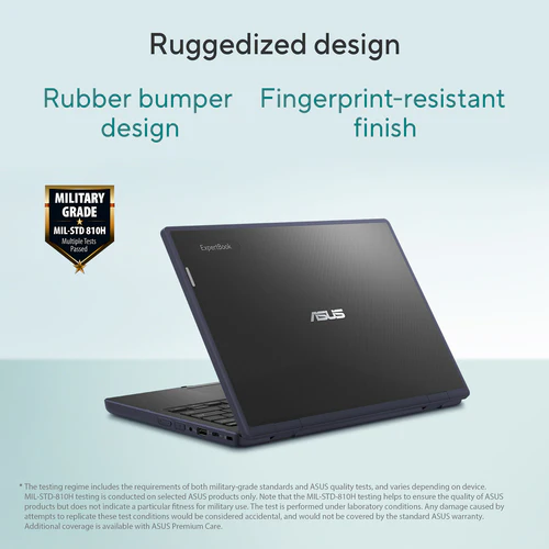 ASUS BR12 Laptop - 31 cm (12.2") - Intel® N N150 - 8 GB LPDDR5-SDRAM - 128 GB UFS - Wi-Fi 6 - Windows 11 Pro Education - Black / Grey - Image 7