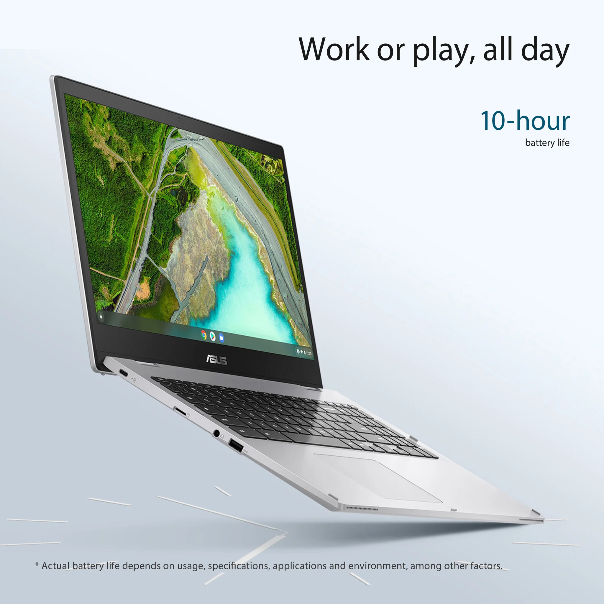 ASUS Chromebook - 39.6 cm (15.6") - Touchscreen - Intel® Celeron® N4500 - 8 GB LPDDR4x-SDRAM - 64 GB eMMC - Wi-Fi 6 - ChromeOS - Silver - Image 11