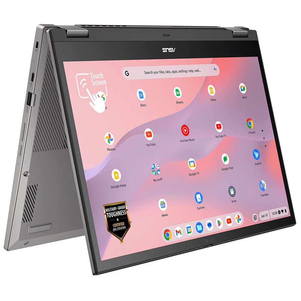 ASUS Chromebook CM34 - 35.6 cm (14") - Touchscreen - AMD Ryzen™ 5 7520C - 8 GB LPDDR5-SDRAM - 256 GB SSD - Wi-Fi 6 - ChromeOS - Grey - Image 2