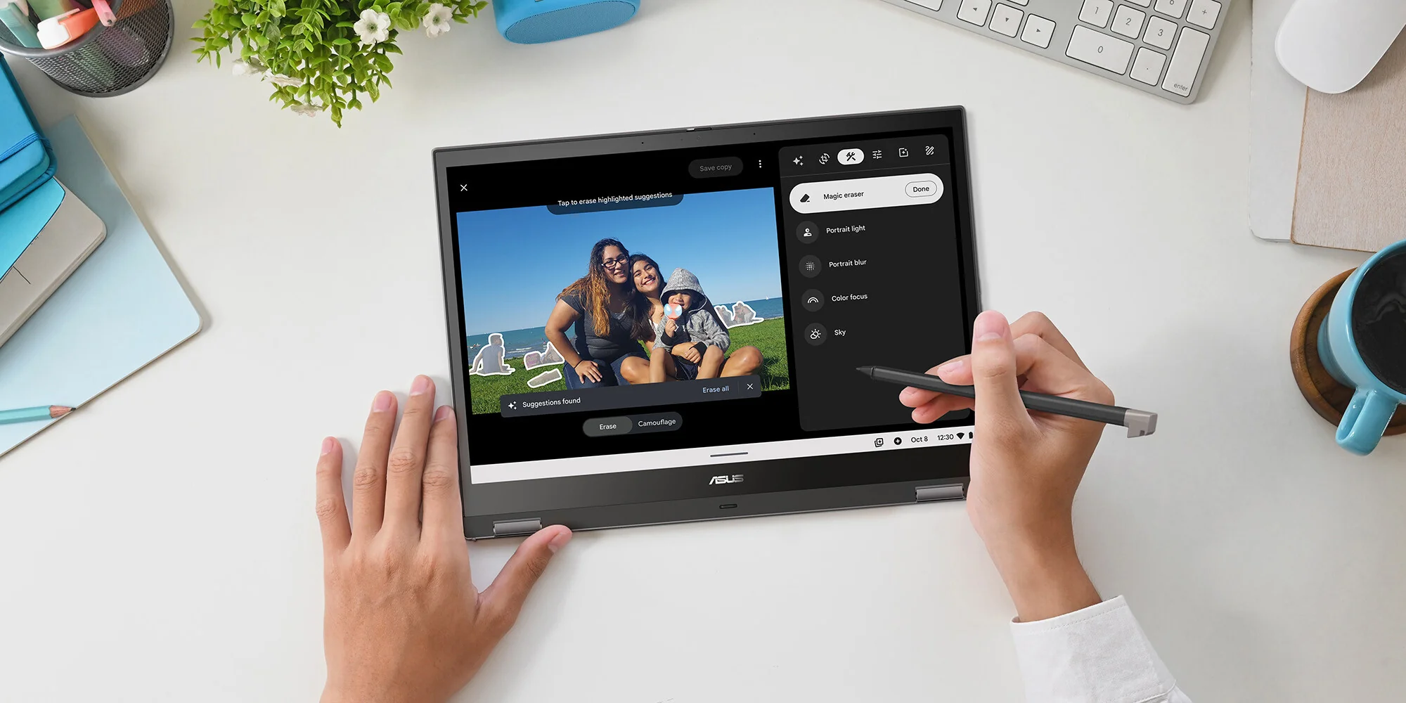 ASUS Chromebook CM34 - 35.6 cm (14") - Touchscreen - AMD Ryzen™ 5 7520C - 8 GB LPDDR5-SDRAM - 256 GB SSD - Wi-Fi 6 - ChromeOS - Grey - Image 7