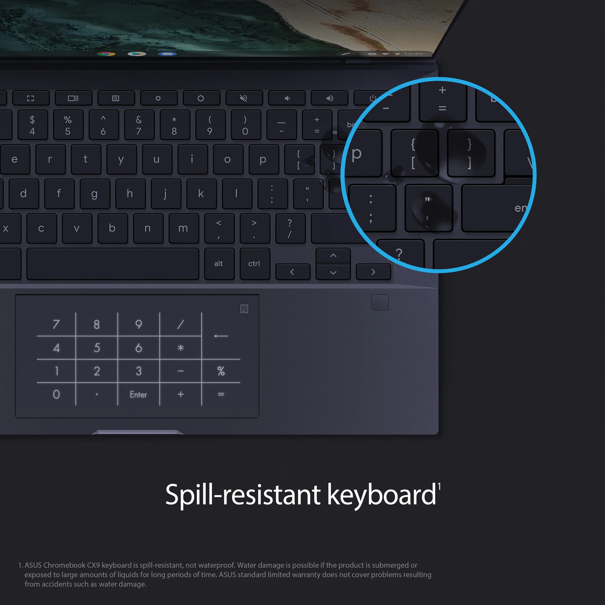 ASUS Chromebook CX9 - 35.6 cm (14") - Intel® Core™ i5-1135G7 - 8 GB LPDDR4x-SDRAM - 256 GB SSD - Wi-Fi 6 - ChromeOS - Black - Image 13
