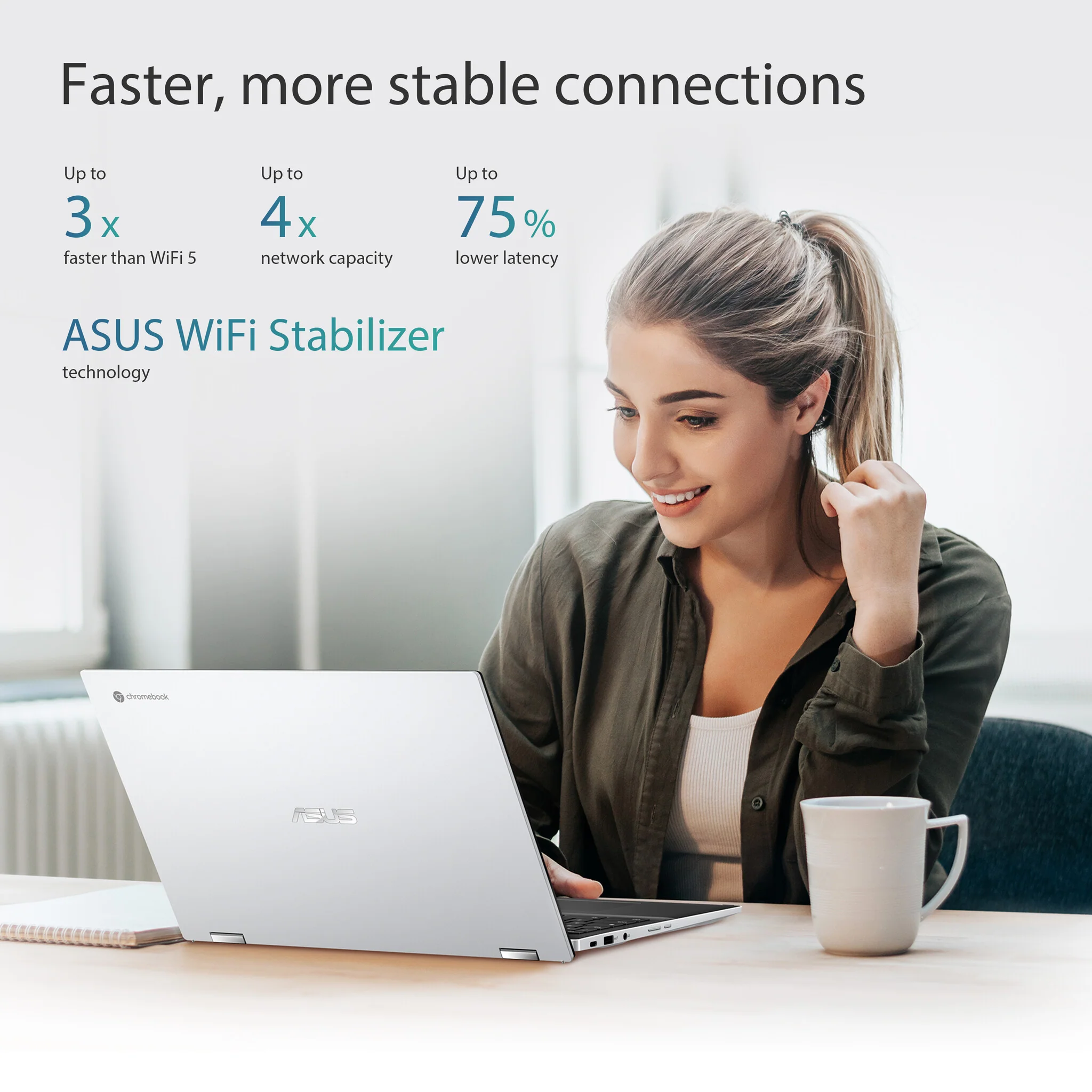ASUS Chromebook Flip - 39.6 cm (15.6") - Touchscreen - Intel® Core™ i5-1135G7 - 8 GB LPDDR4x-SDRAM - 256 GB SSD - Wi-Fi 6 - ChromeOS - White - Image 10