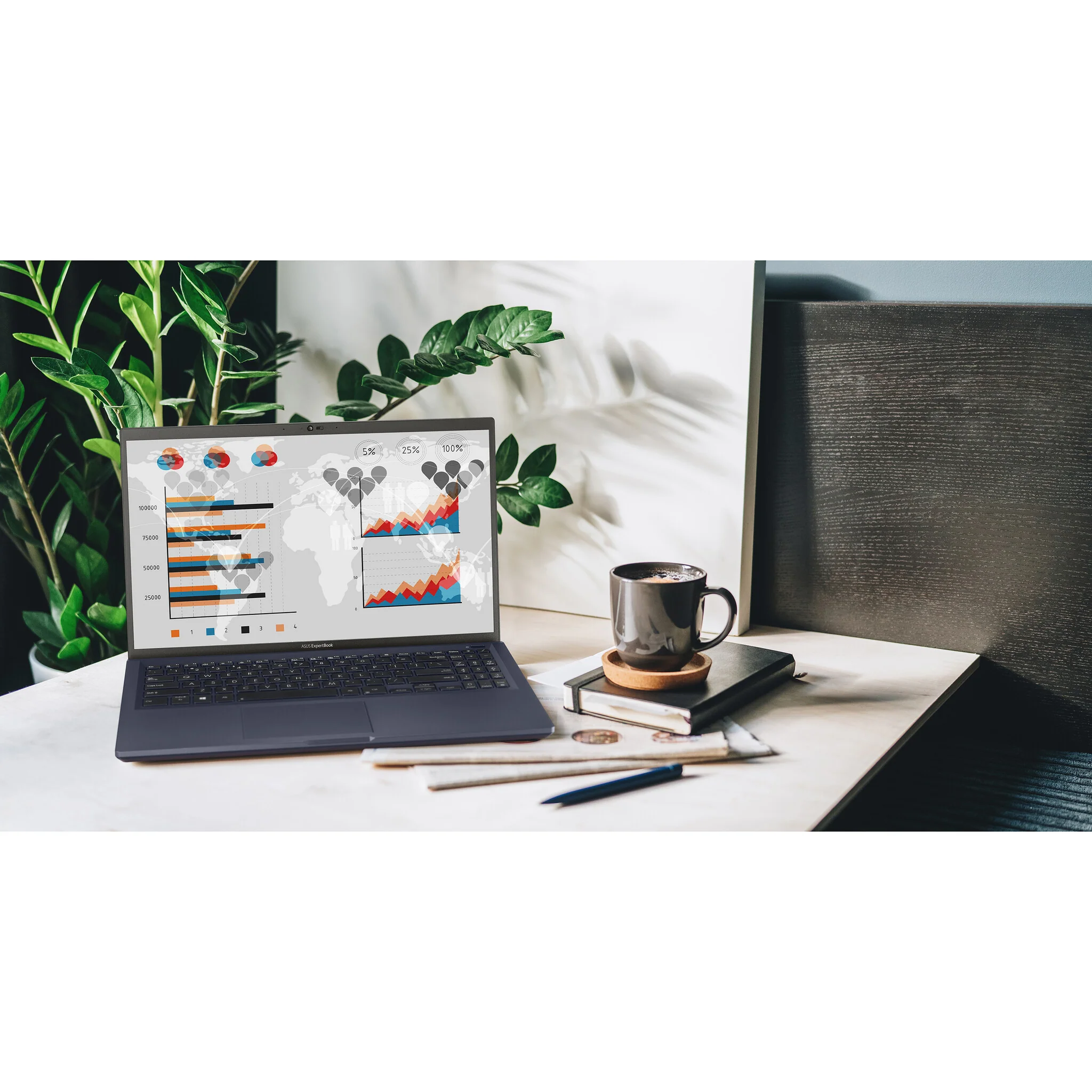 ASUS ExpertBook B1 Laptop - 39.6 cm (15.6") - Intel® Core™ i5-1135G7 - 8 GB DDR4-SDRAM - 256 GB SSD - Wi-Fi 6 - Windows 11 Pro - Black - Image 14