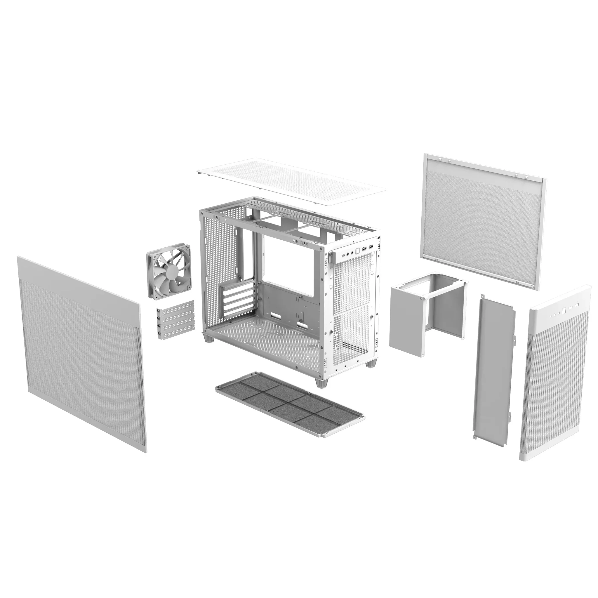 Asus Prime AP201 - MicroATX Mini Tower Case in White - Image 10