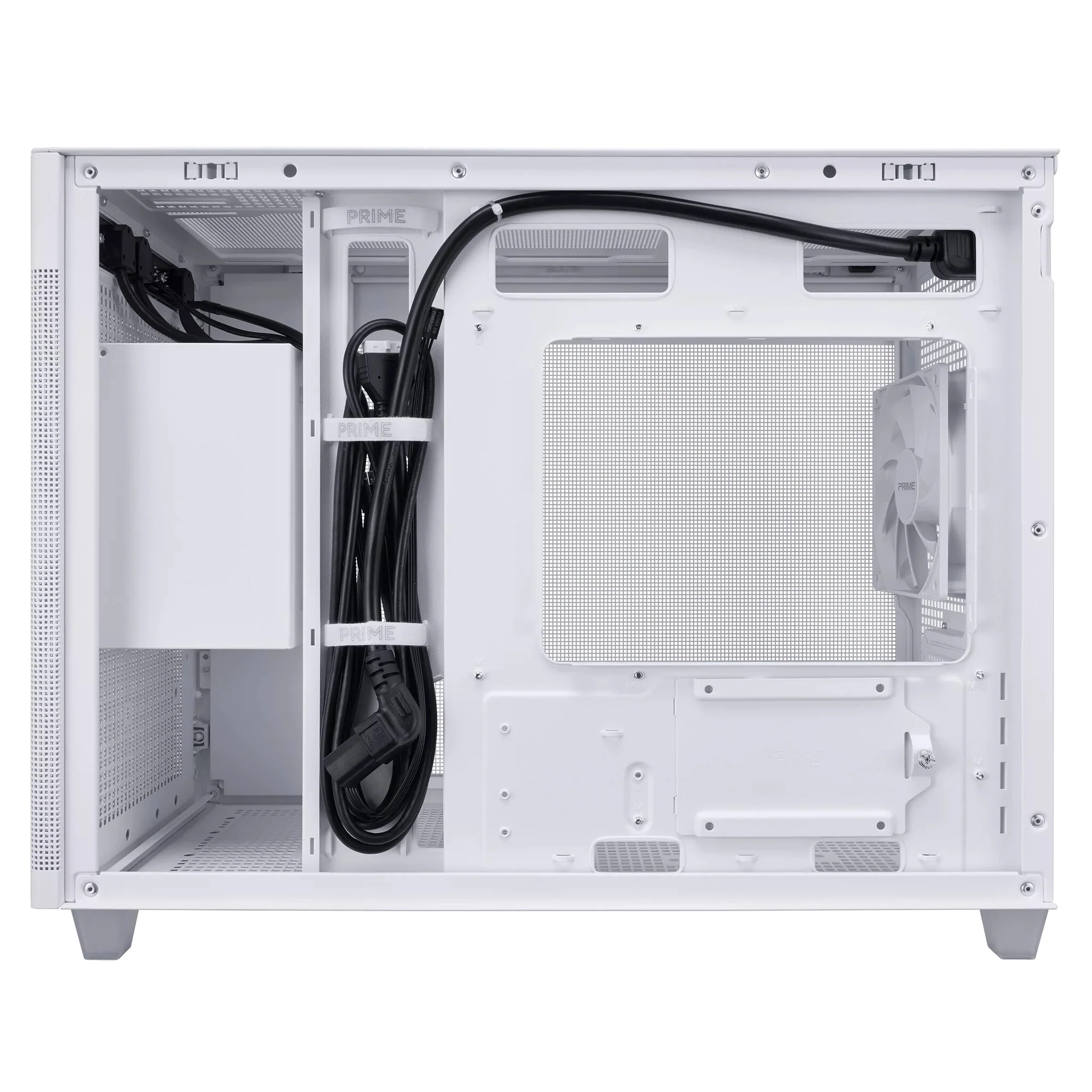 Asus Prime AP201 - MicroATX Mini Tower Case in White - Image 3