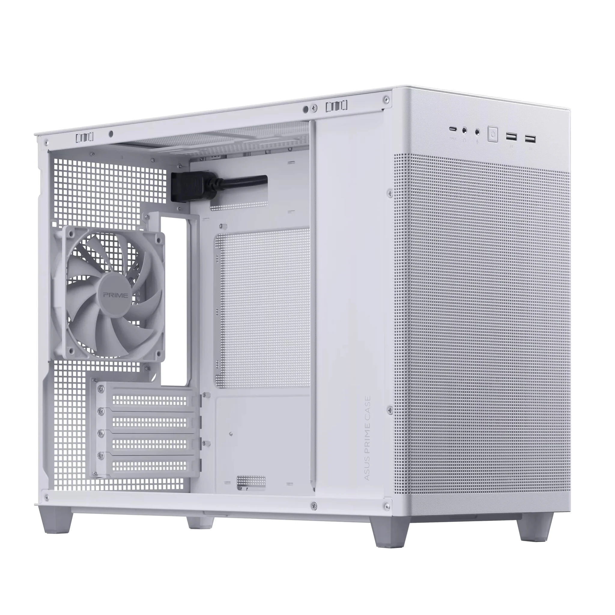 Asus Prime AP201 - MicroATX Mini Tower Case in White - Image 6