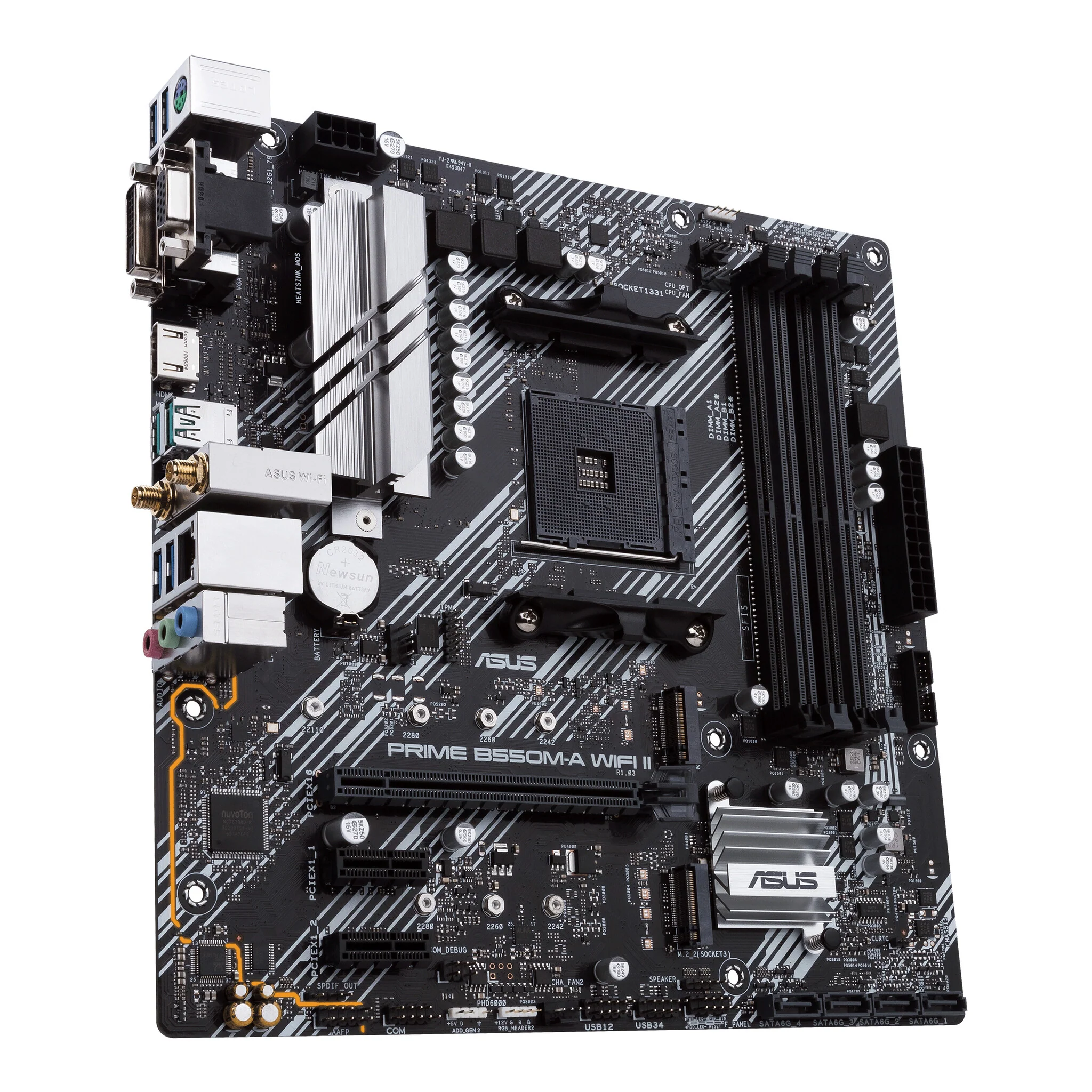 ASUS PRIME B550M-A WIFI II micro ATX motherboard - AMD B550 Socket AM4 - Image 2