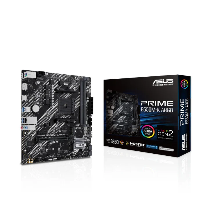 ASUS PRIME B550M-K ARGB micro ATX motherboard - AMD B550 Socket AM4 - Image 7