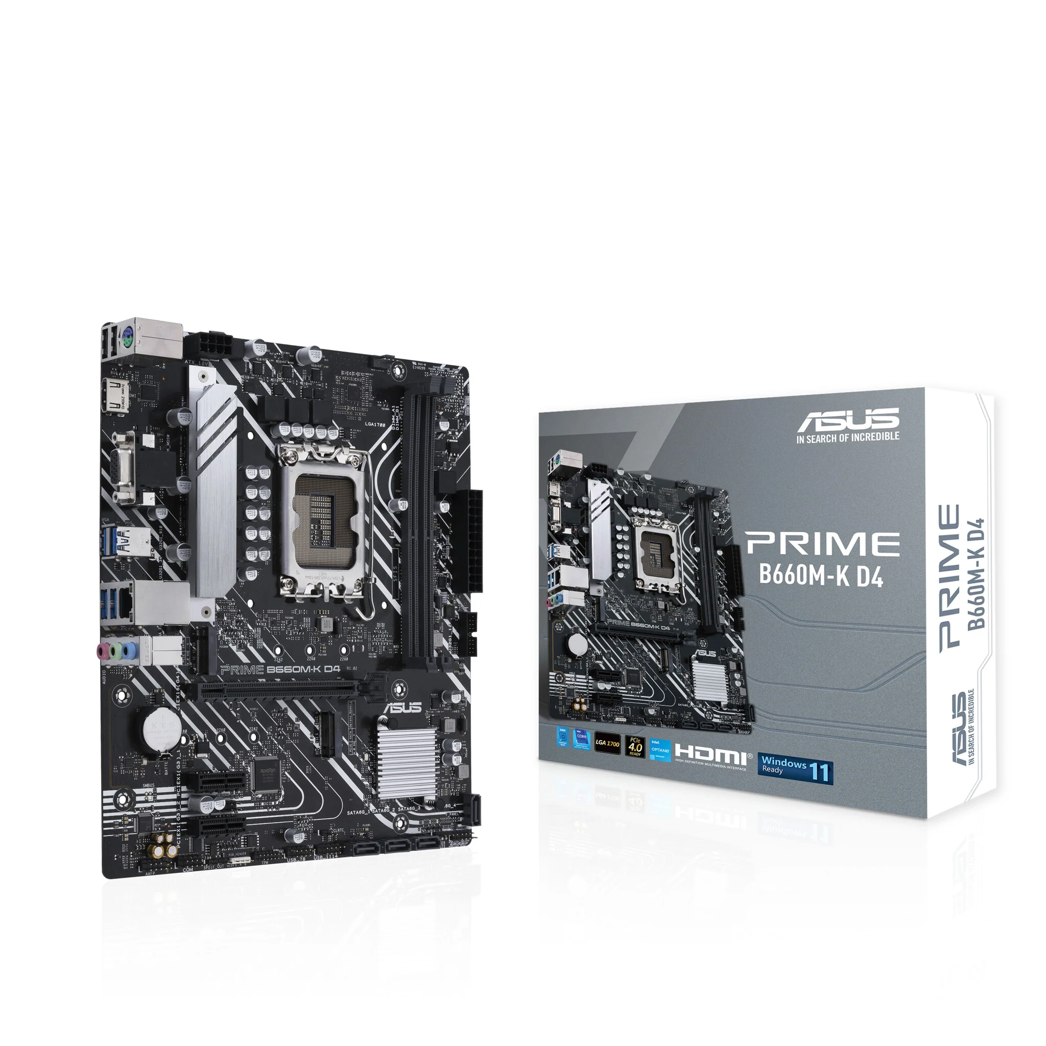 ASUS PRIME B660M-K D4 micro ATX motherboard - Intel B660 LGA 1700 - Image 2