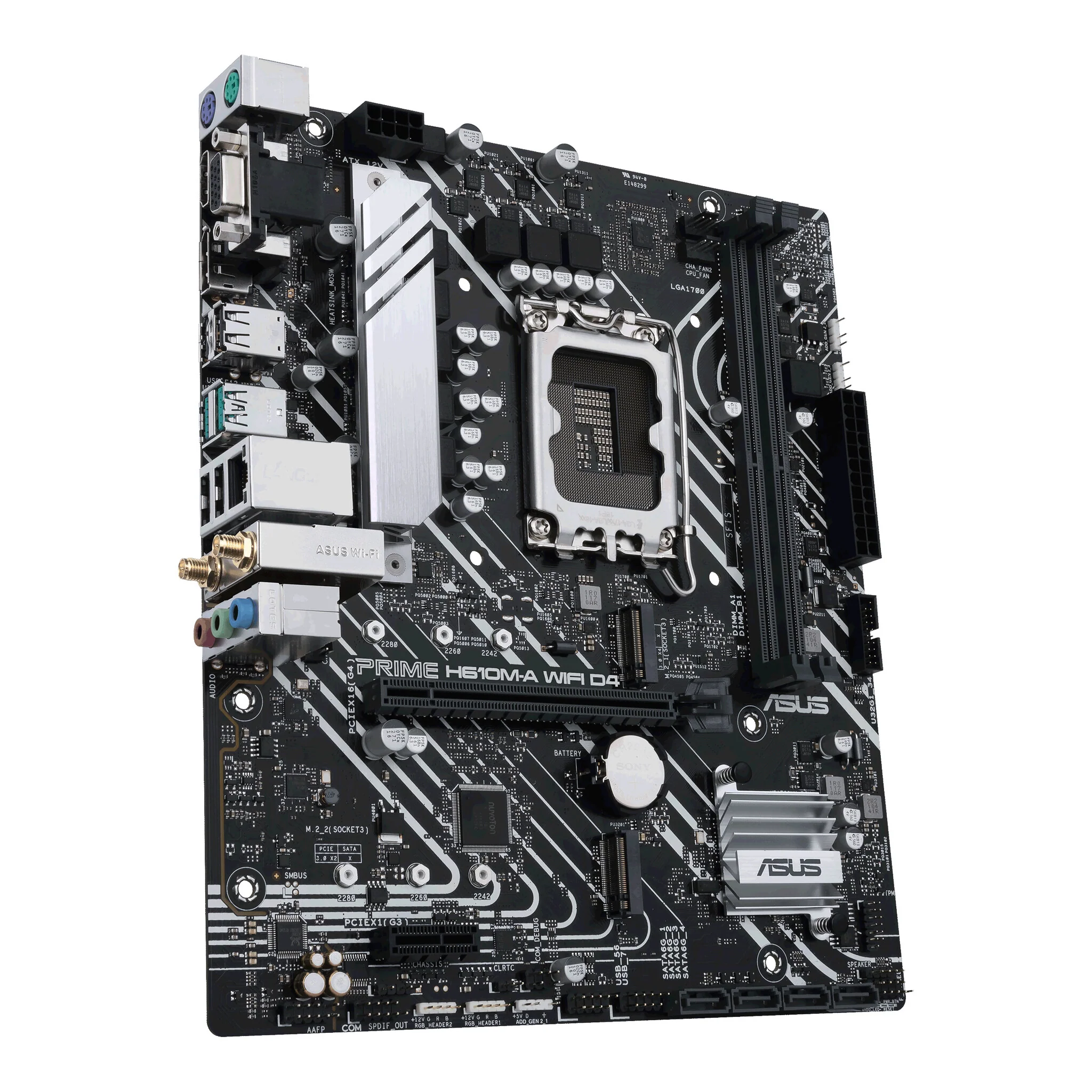 ASUS PRIME H610M-A WIFI D4 micro ATX motherboard - Intel H610 LGA 1700 - Image 3