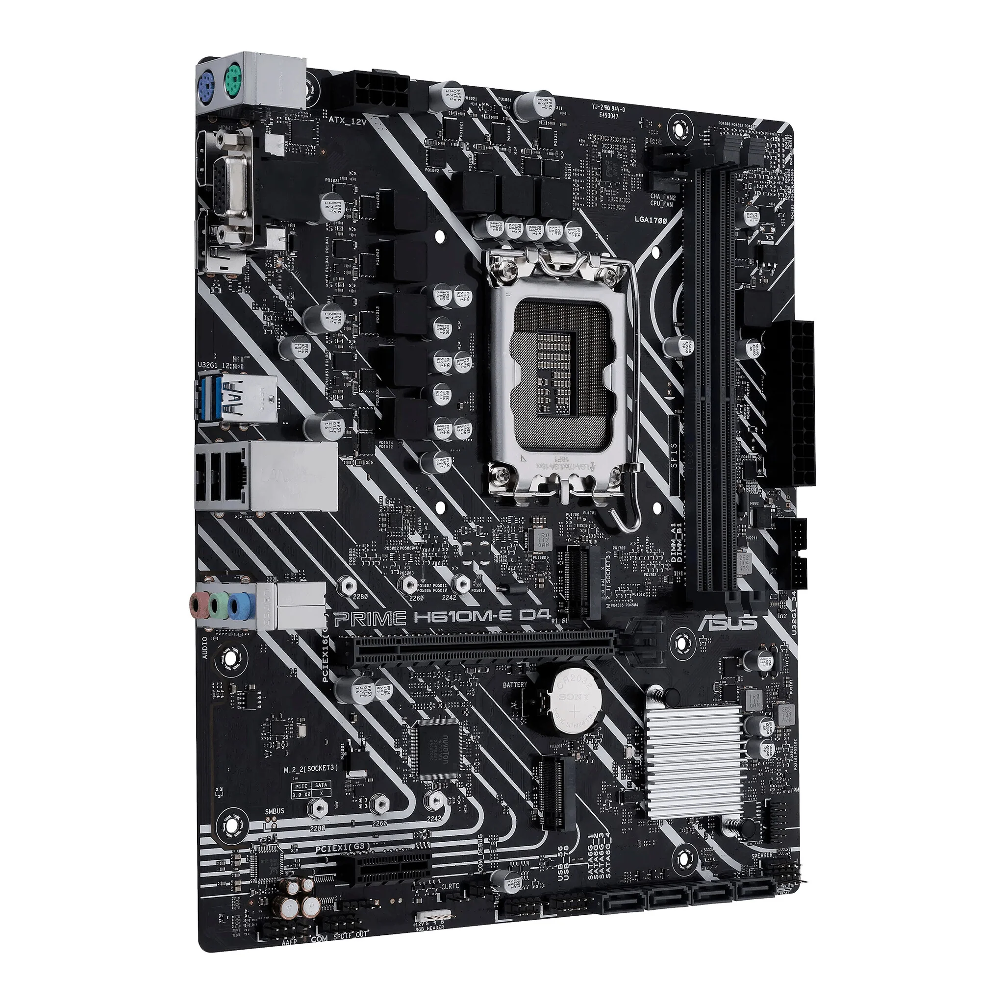 ASUS PRIME H610M-E D4-CSM micro ATX motherboard - Intel H610 LGA 1700 - Image 3