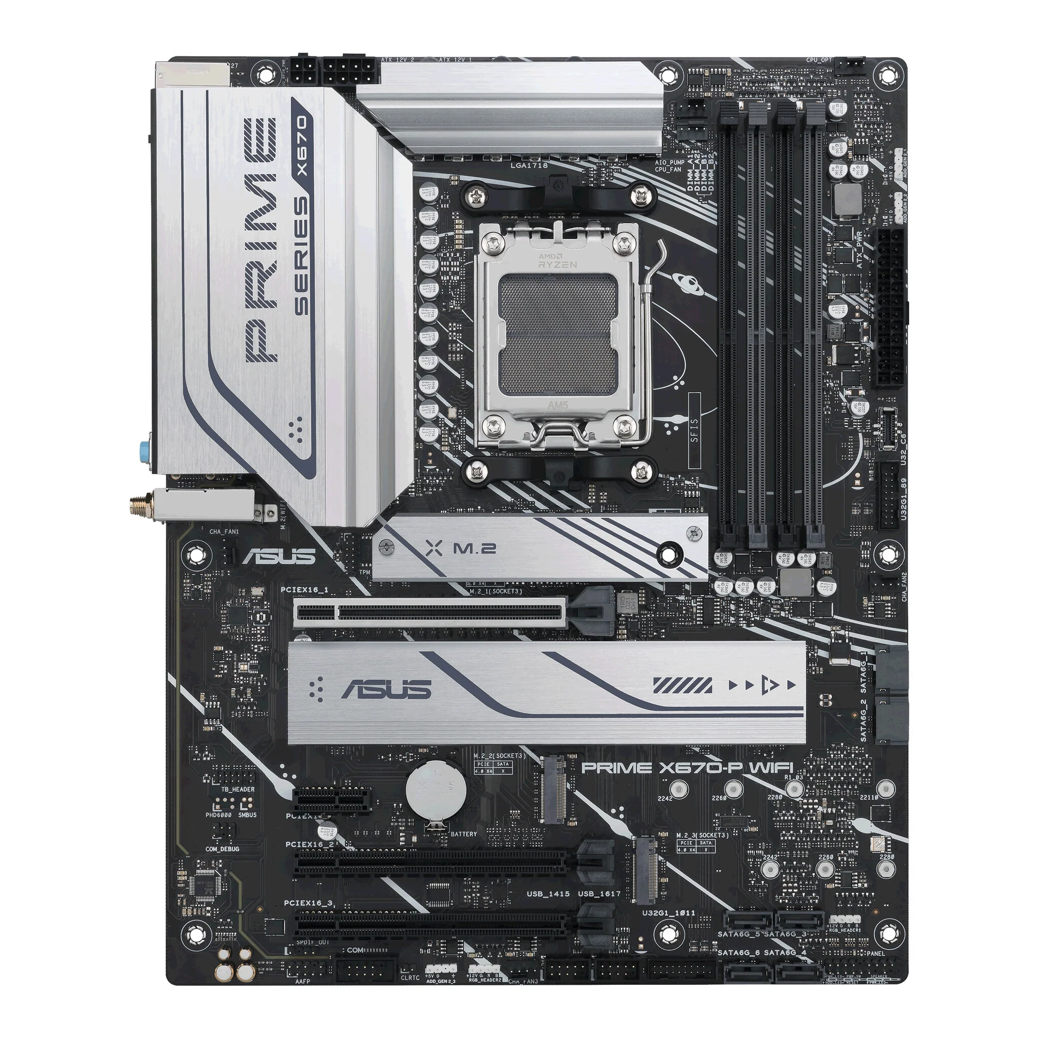 ASUS PRIME X670-P WIFI ATX motherboard - AMD X670 Socket AM5 - Image 2