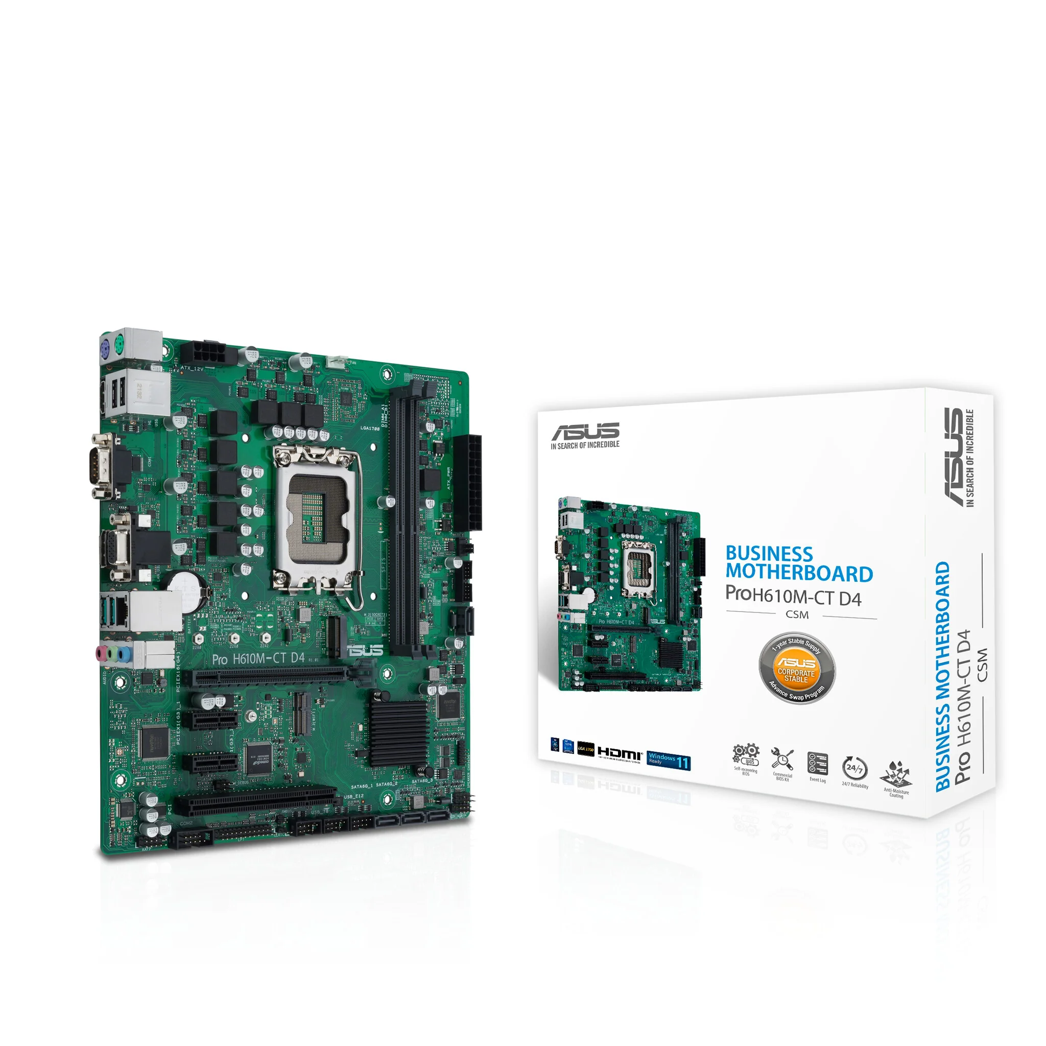 ASUS PRO H610M-C D4-CSM micro ATX motherboard - Intel H610 LGA 1700 - Image 4