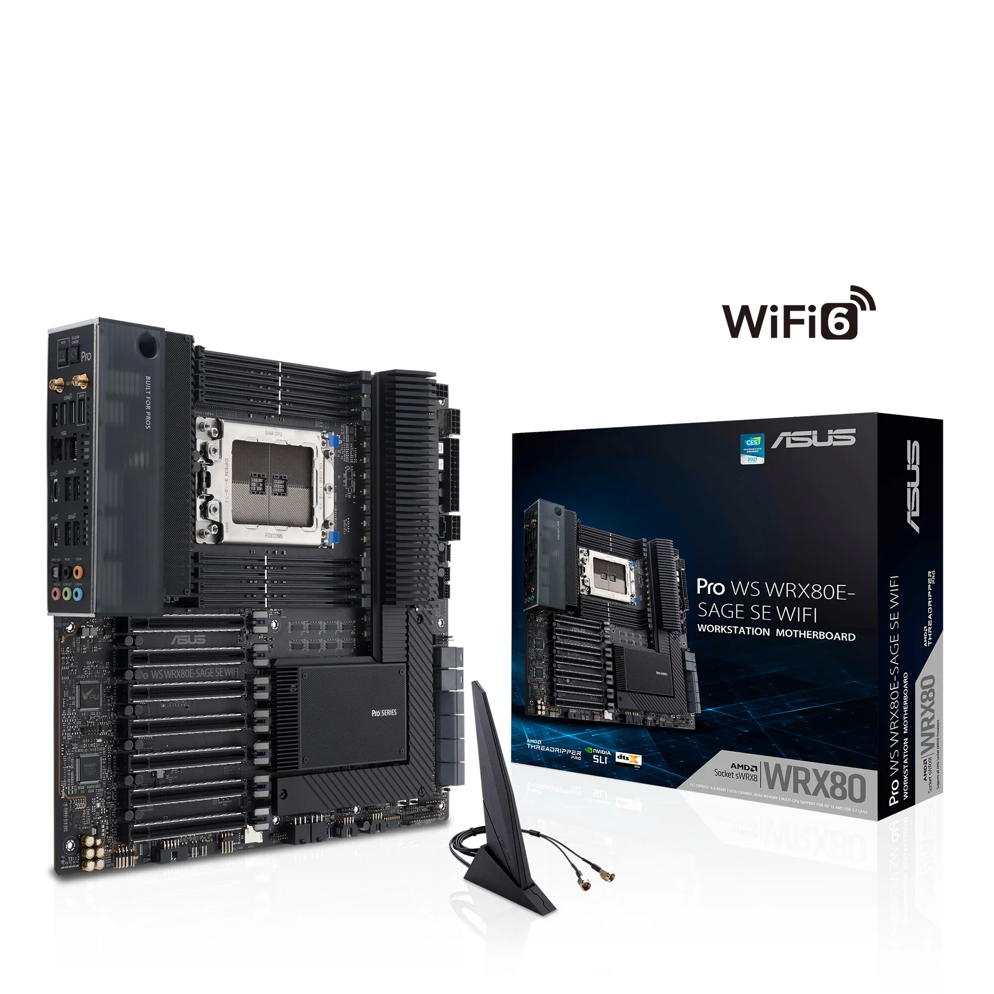 ASUS Pro WS WRX80E-SAGE SE WIFI II Extended ATX motherboard - AMD WRX80 Socket sWRX8 - Image 5