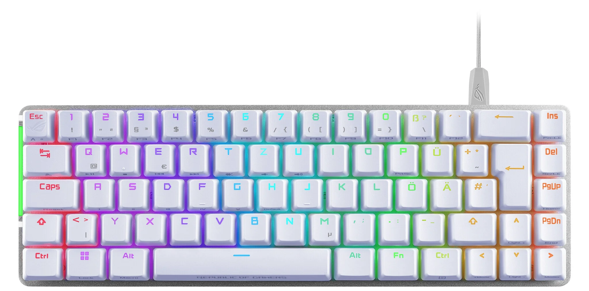 ASUS ROG Falchion Ace - USB Wired RGB Mechanical Keyboard in White (QWERTZ German)
