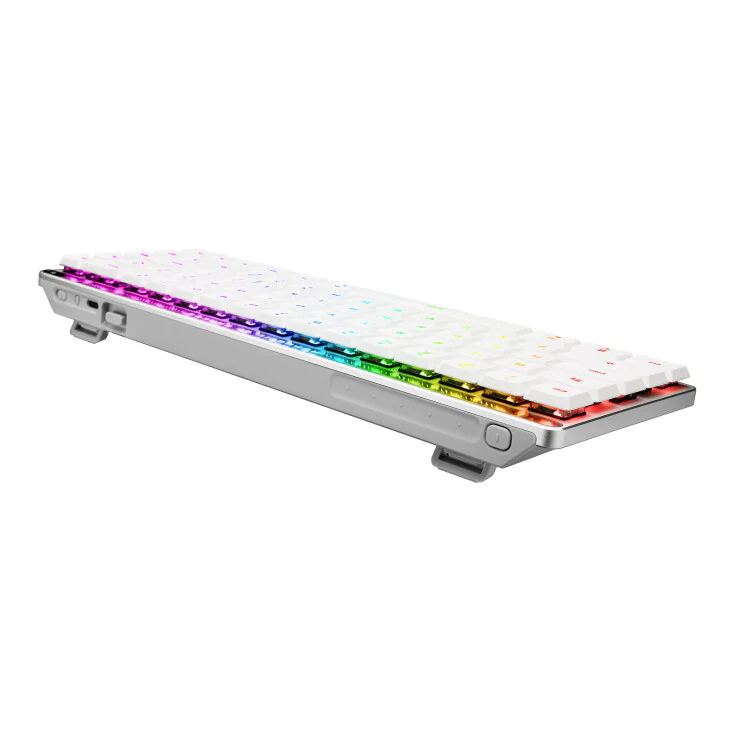 ASUS ROG Falchion RX Low Profile - USB Wired + RF Wireless + Bluetooth RGB Optical Keyboard in White (QWERTZ) - Image 5