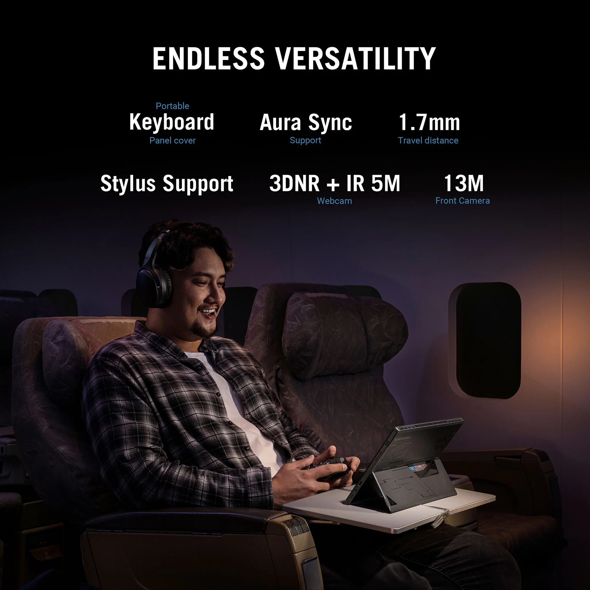 ASUS ROG Flow Z13 Hybrid (2-in-1) Laptop - 34 cm (13.4") - Touchscreen - Intel® Core™ i9-13900H - 16 GB LPDDR5-SDRAM - 1 TB SSD - NVIDIA GeForce RTX 4050 - Wi-Fi 6E - Windows 11 Home - Black - Image 13