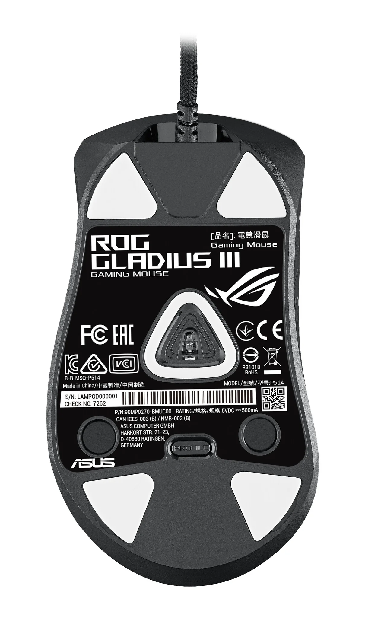ASUS ROG Gladius III - USB Type-A Optical Mouse - 19,000 DPI - Image 8