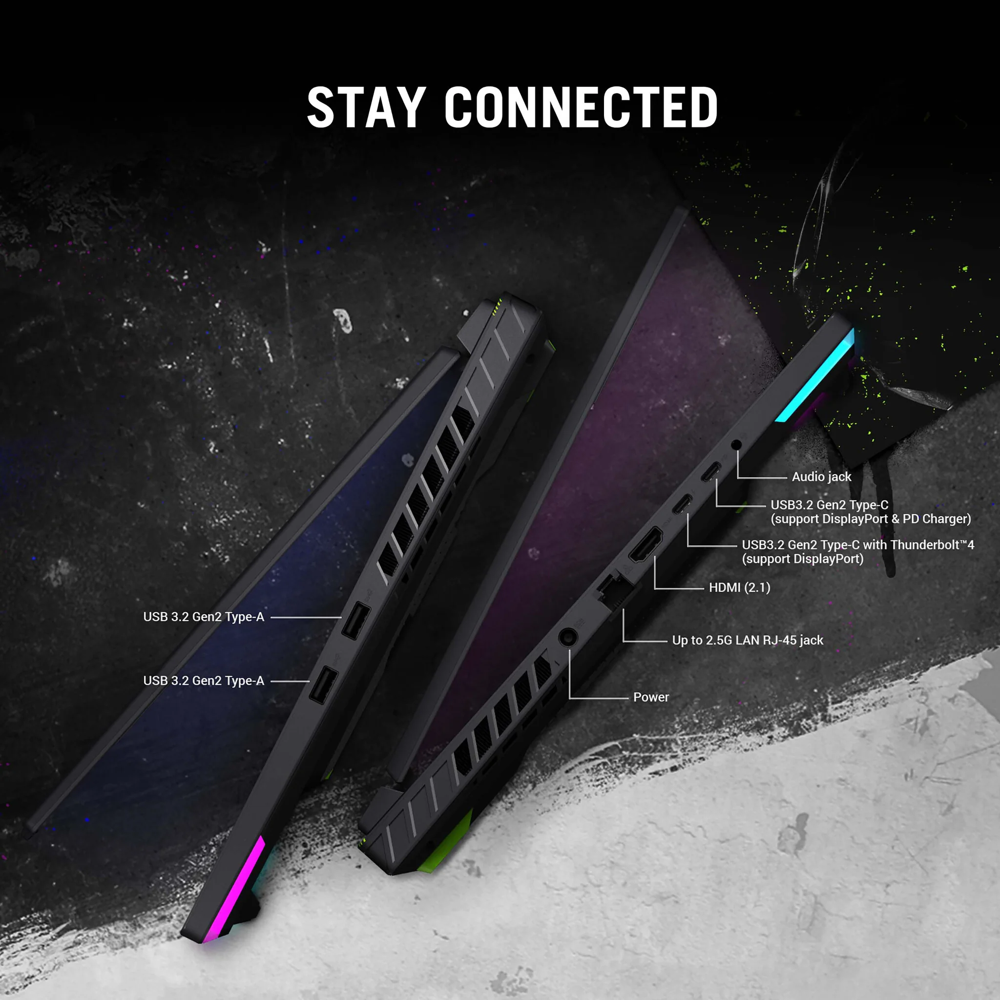 ASUS ROG Strix G16 Laptop - 40.6 cm (16") - Intel® Core™ i9-13980HX - 16 GB DDR5-SDRAM - 1 TB SSD NVIDIA - GeForce RTX 4080 - Wi-Fi 6E - Windows 11 Home - Grey - Image 10