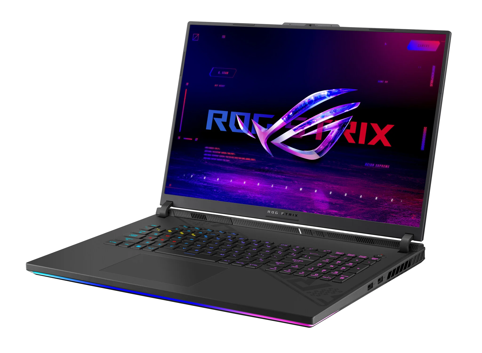 ASUS ROG Strix G18 Laptop - 45.7 cm (18") - Intel® Core™ i9-14900HX - 32 GB DDR5-SDRAM - 1 TB SSD - NVIDIA GeForce RTX 4070 - Wi-Fi 6E - Windows 11 Home - Black / Grey - Image 4