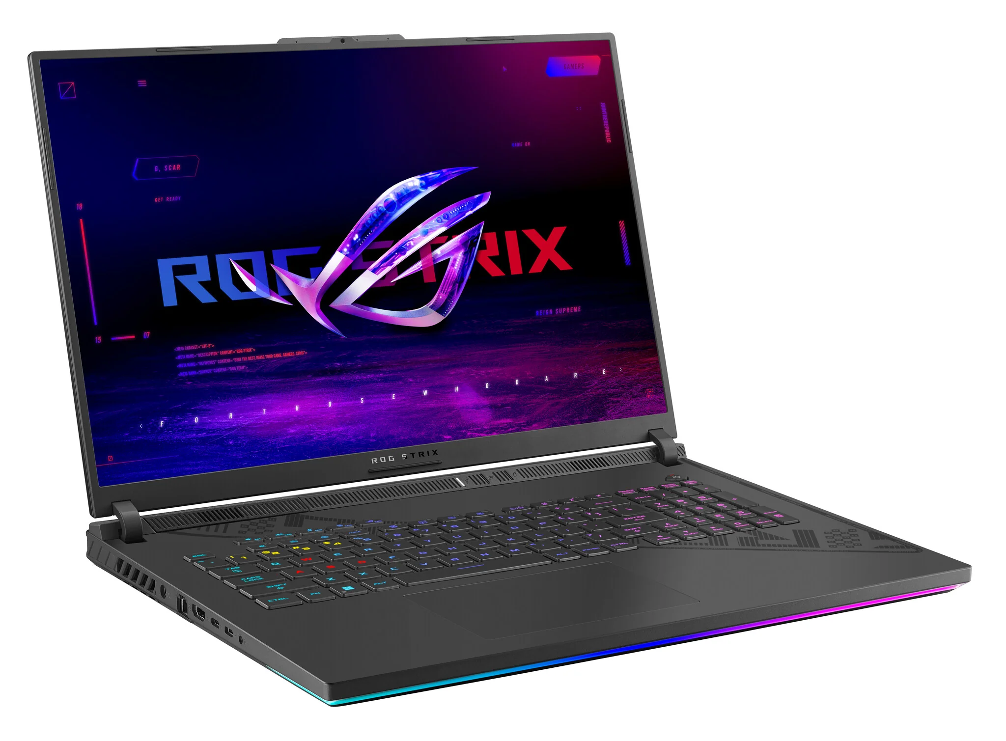 ASUS ROG Strix G18 Laptop - 45.7 cm (18") - Intel® Core™ i9-14900HX - 32 GB DDR5-SDRAM - 1 TB SSD - NVIDIA GeForce RTX 4070 - Wi-Fi 6E - Windows 11 Home - Black / Grey - Image 5
