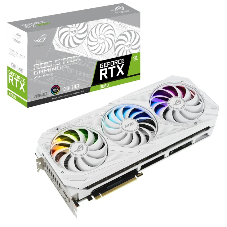 ASUS ROG STRIX "White Edition" - NVIDIA 10 GB GDDR6X GeForce RTX 3080 graphics card
