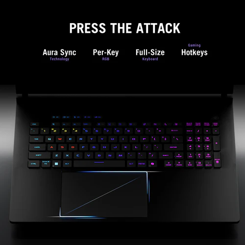 ASUS ROG Strix SCAR 18 Laptop - 45.7 cm (18") - Intel Core Ultra 9 275HX - 64 GB DDR5-SDRAM - 2 TB SSD - NVIDIA GeForce RTX 5090 - Wi-Fi 7 - Windows 11 Home - Black - Image 8