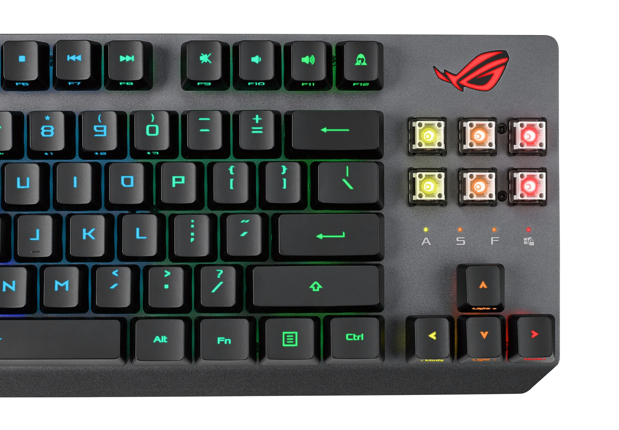 ASUS ROG Strix Scope RX TKL - USB Wired + RF Wireless + Bluetooth RGB Mechanical Keyboard in Black (QWERTY UK) - Image 9