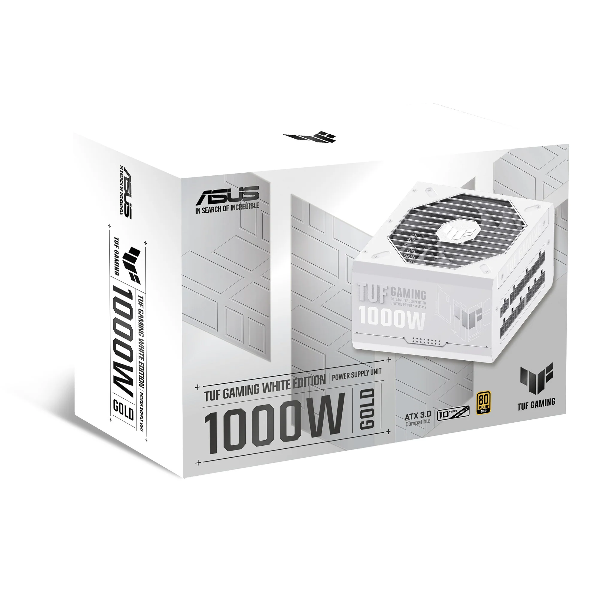 ASUS TUF Gaming "White Edition" - 1000W 80+ Gold Fully Modular Power Supply Unit - Image 12
