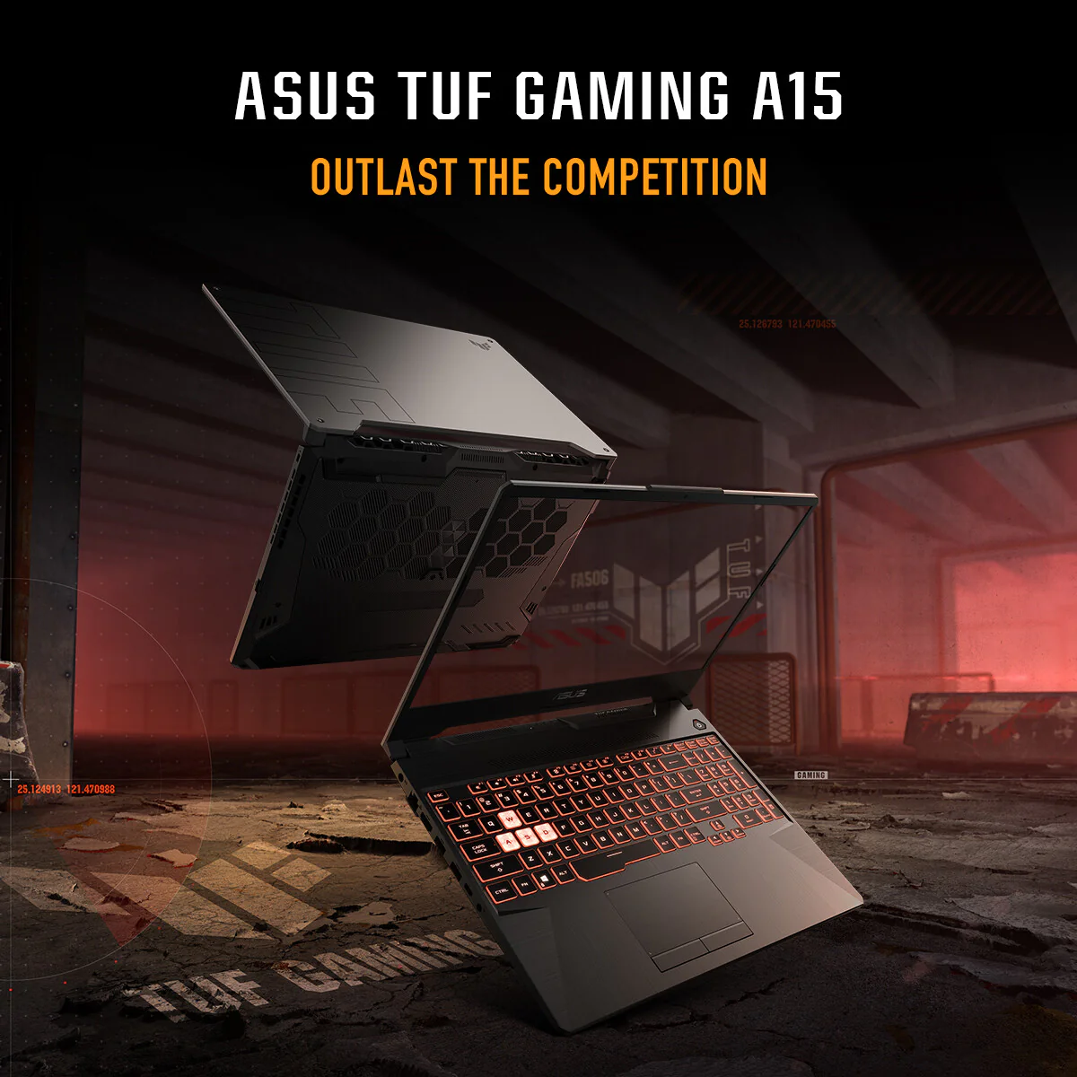 ASUS TUF Gaming A15 Laptop - 39.6 cm (15.6") - AMD Ryzen™ 7 7435HS - 16 GB DDR5-SDRAM - 512 GB SSD - NVIDIA GeForce RTX 3050 - Wi-Fi 6 - Windows 11 Home - Black - Image 14