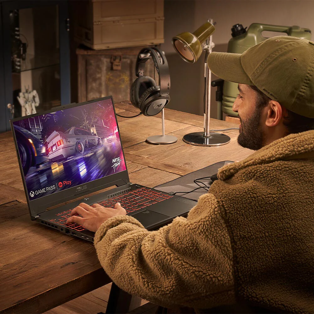 ASUS TUF Gaming A15 Laptop - 39.6 cm (15.6") - AMD Ryzen™ 5 7535HS - 16 GB DDR5-SDRAM - 512 GB SSD - NVIDIA GeForce RTX 4050 - Wi-Fi 6 - Windows 11 Home - Grey - Image 10