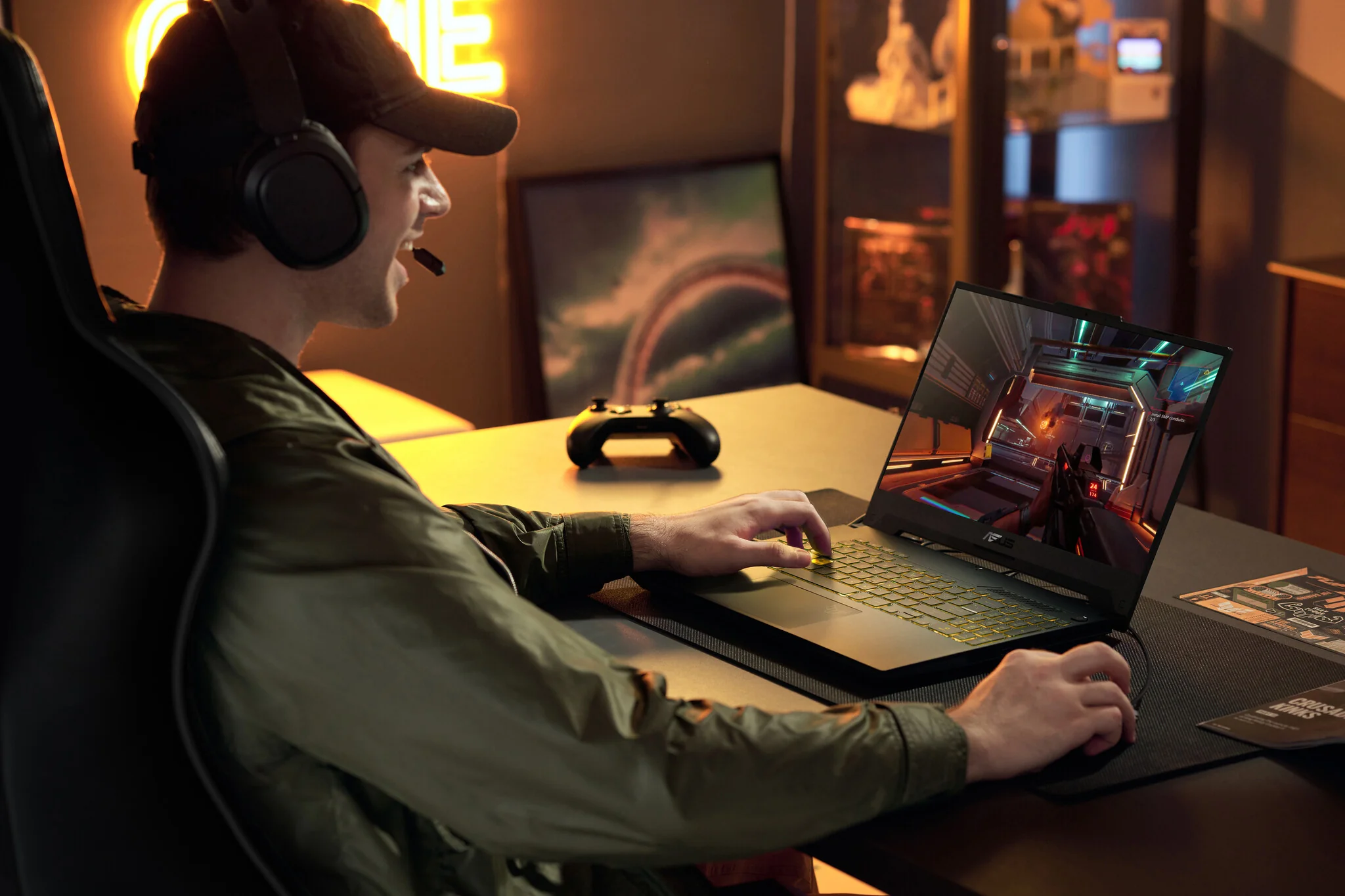 ASUS TUF Gaming A17 Laptop - 43.9 cm (17.3") - AMD Ryzen™ 9 7940HS - 16 GB DDR5-SDRAM - 512 GB SSD - NVIDIA GeForce RTX 4070 - Wi-Fi 6 - Windows 11 Home - Black / Grey - Image 19