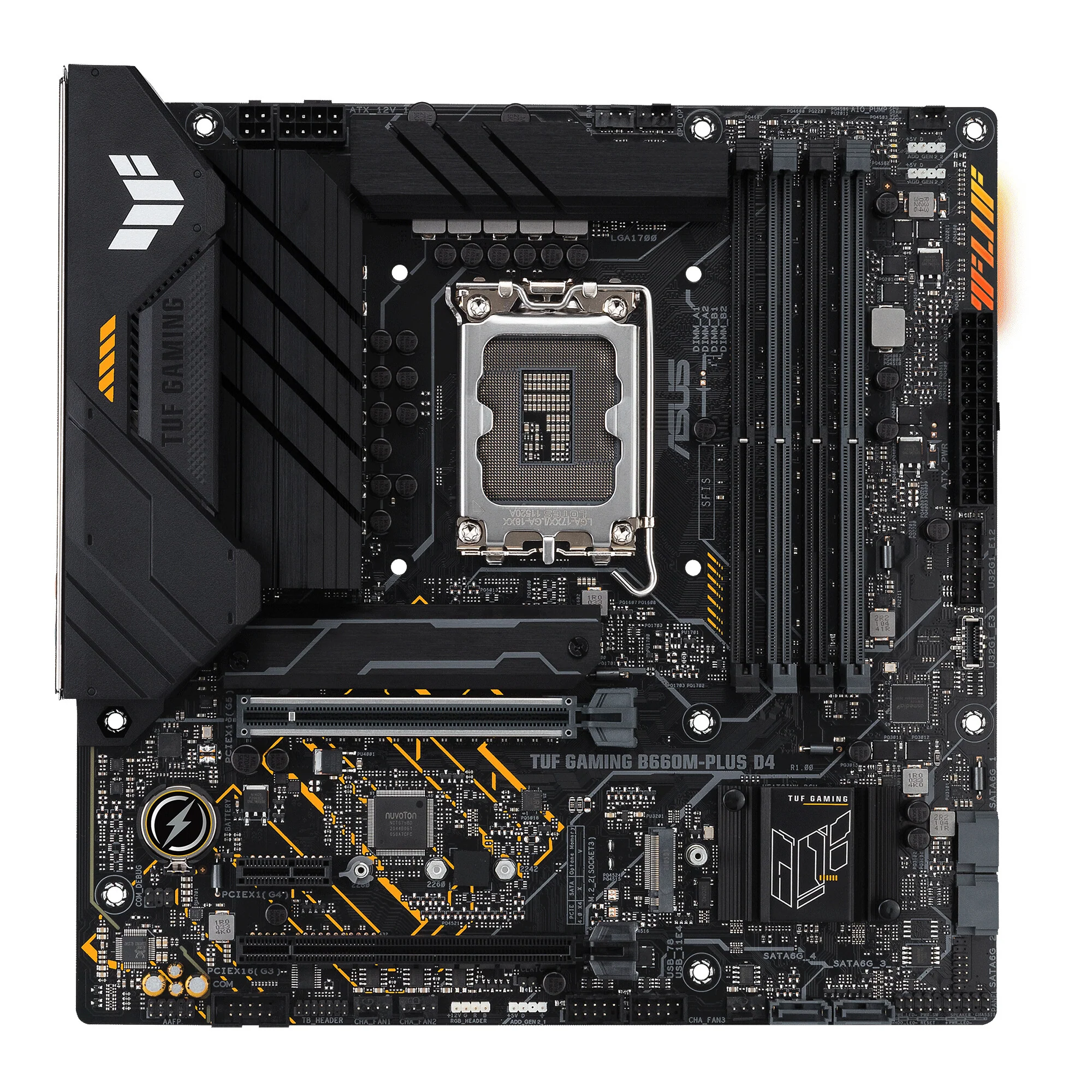 ASUS TUF GAMING B660M- PLUS D4 micro ATX motherboard - Intel B660 LGA 1700 - Image 2