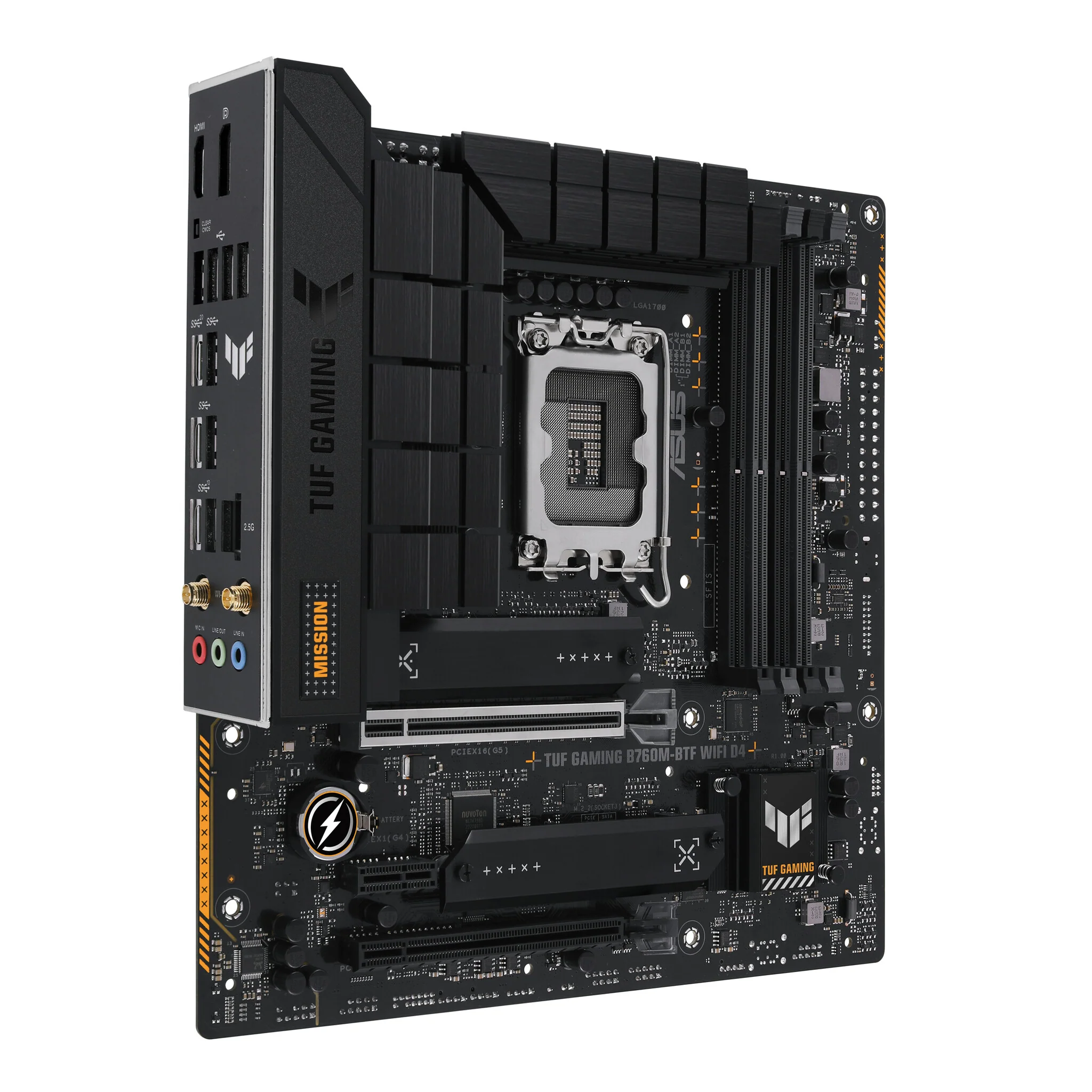 ASUS TUF GAMING B760M-BTF WIFI D4 micro ATX motherboard - Intel B760 LGA 1700 - Image 2