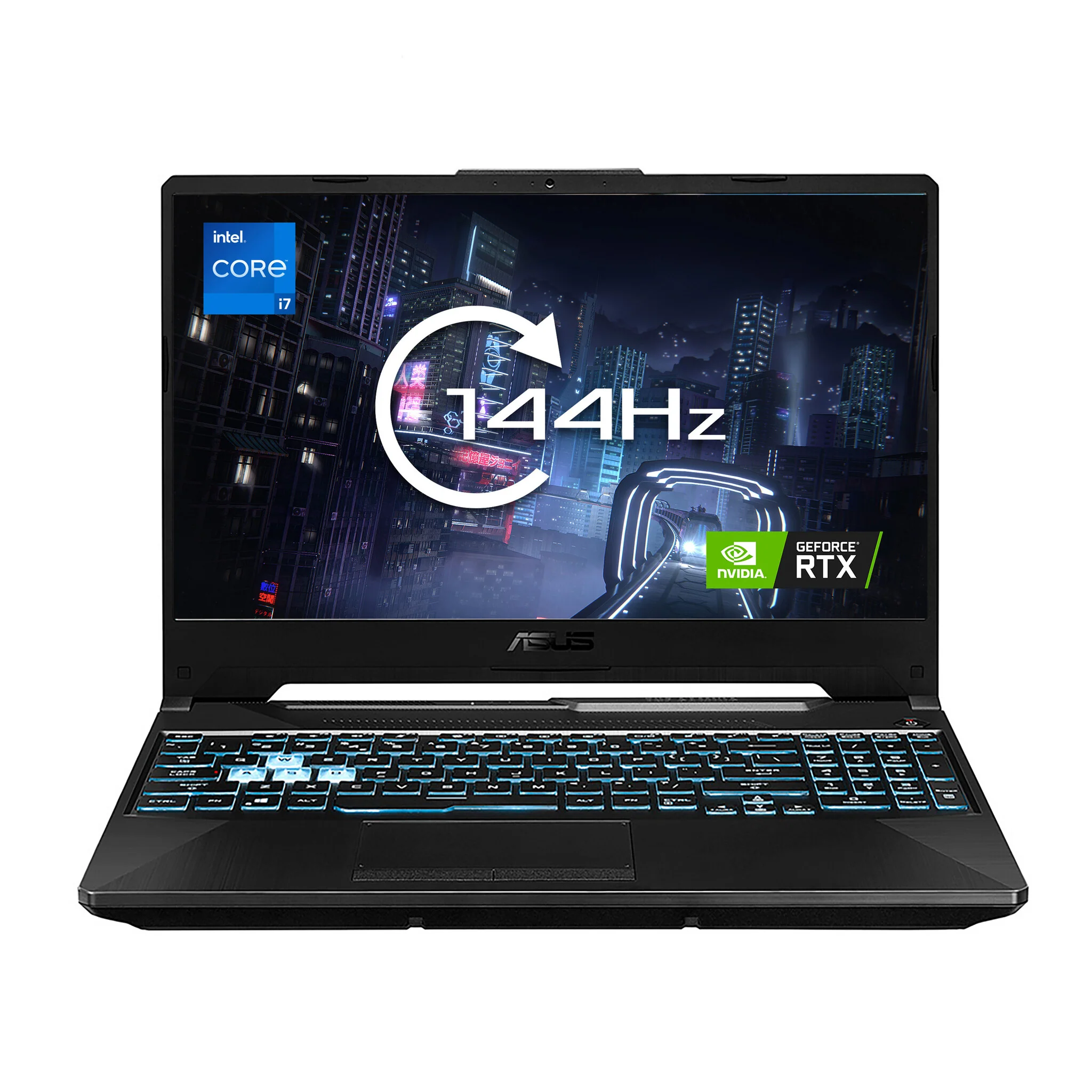 ASUS TUF Gaming F15 Laptop - 39.6 cm (15.6") - Intel® Core™ i7-11800H - 8 GB DDR4-SDRAM - 512 GB SSD - NVIDIA GeForce RTX 3050 Ti - Wi-Fi 6 - Windows 11 Home - Black