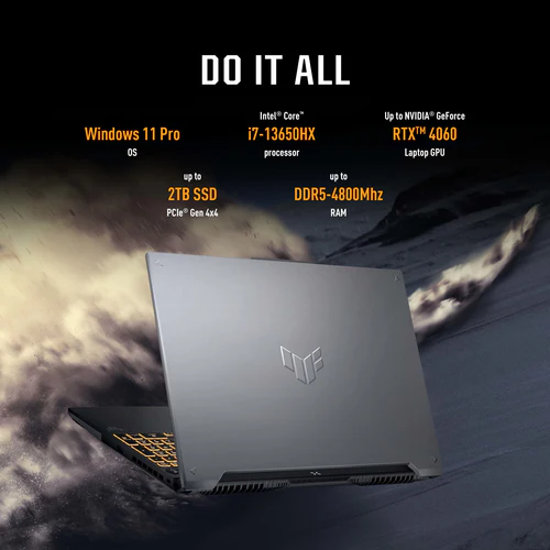 ASUS TUF Gaming Laptop - 40.6 cm (16") - Intel® Core™ i7-13620H - 16 GB DDR5-SDRAM - 512 GB SSD - NVIDIA GeForce RTX 4050 - Wi-Fi 6 - Windows 11 Home - Black/ Grey - Image 11