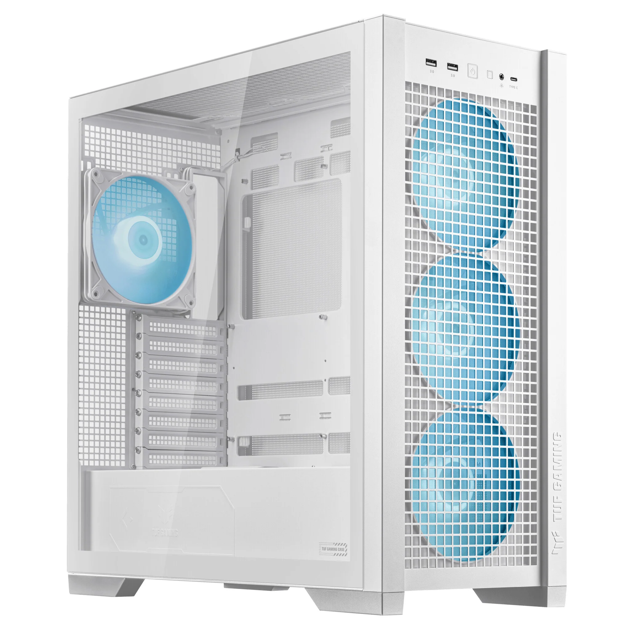 Asus TUF Gaming GT302 ARGB - ATX Mid Tower Case in White - Image 2