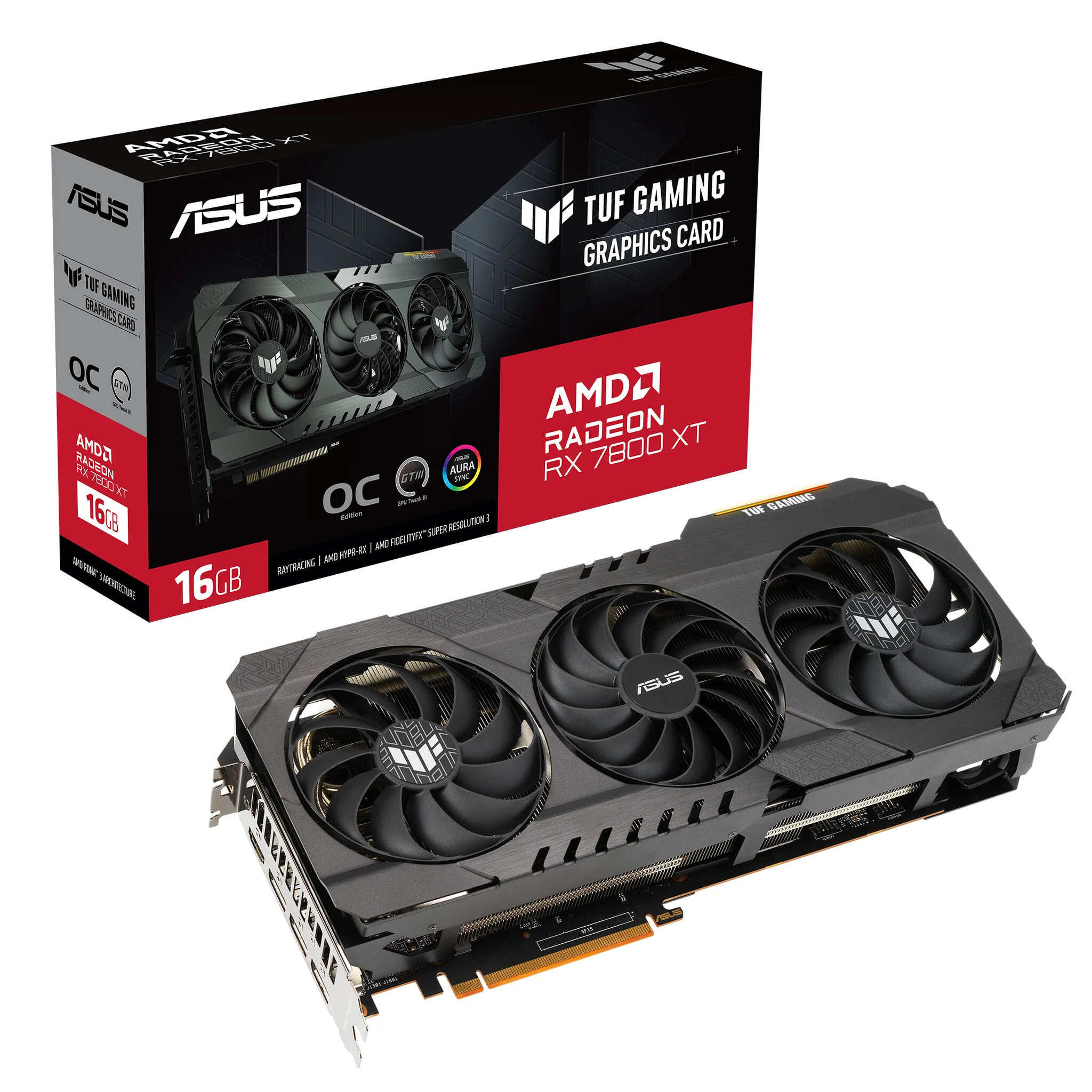 ASUS TUF GAMING OG - AMD 16 GB GDDR6 Radeon RX 7800 XT graphics card
