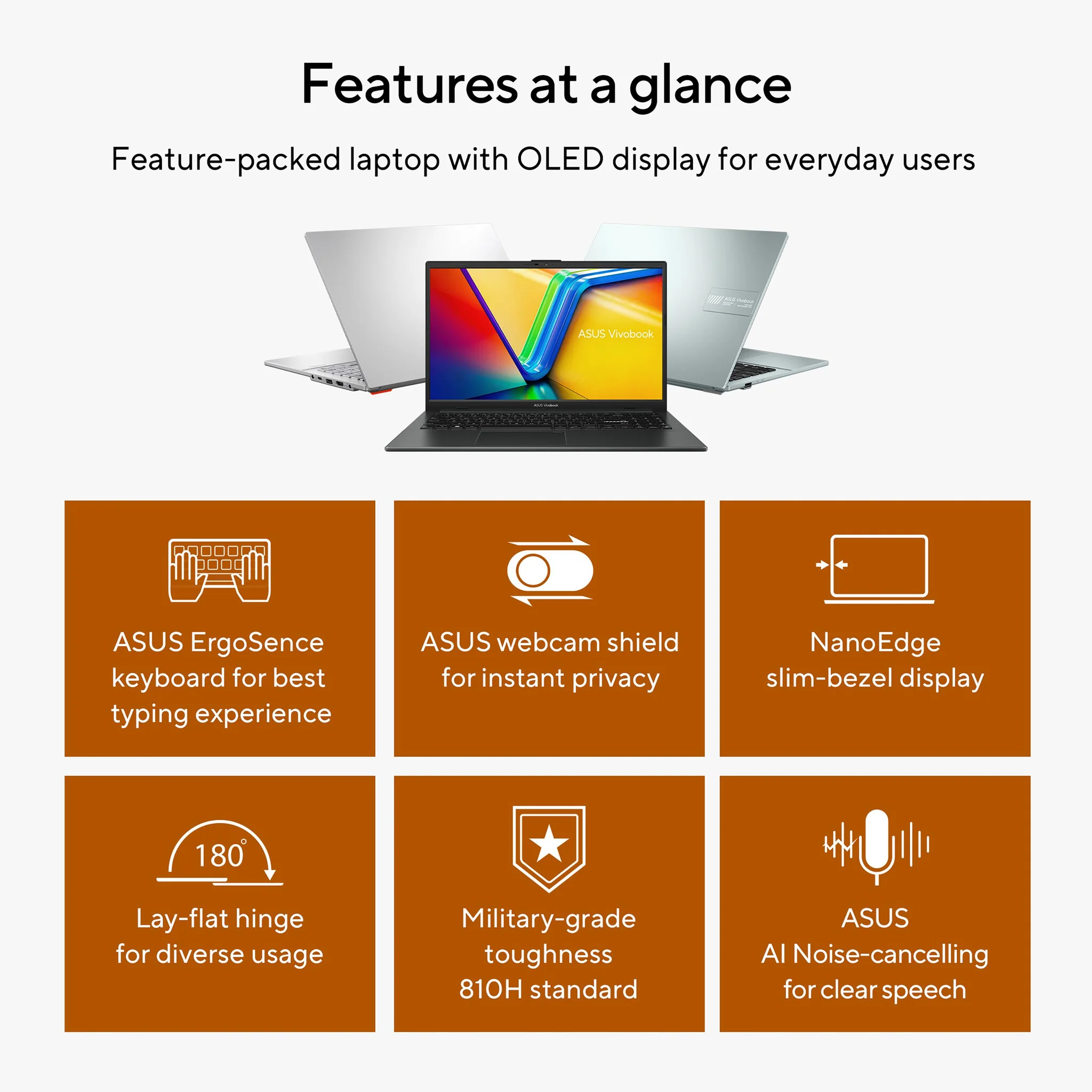ASUS Vivobook Go 15 Laptop - 39.6 cm (15.6") - AMD Ryzen™ 3 7320U - 8 GB LPDDR5-SDRAM - 128 GB SSD - Wi-Fi 6E - Windows 11 Home in S mode - Black - Image 6