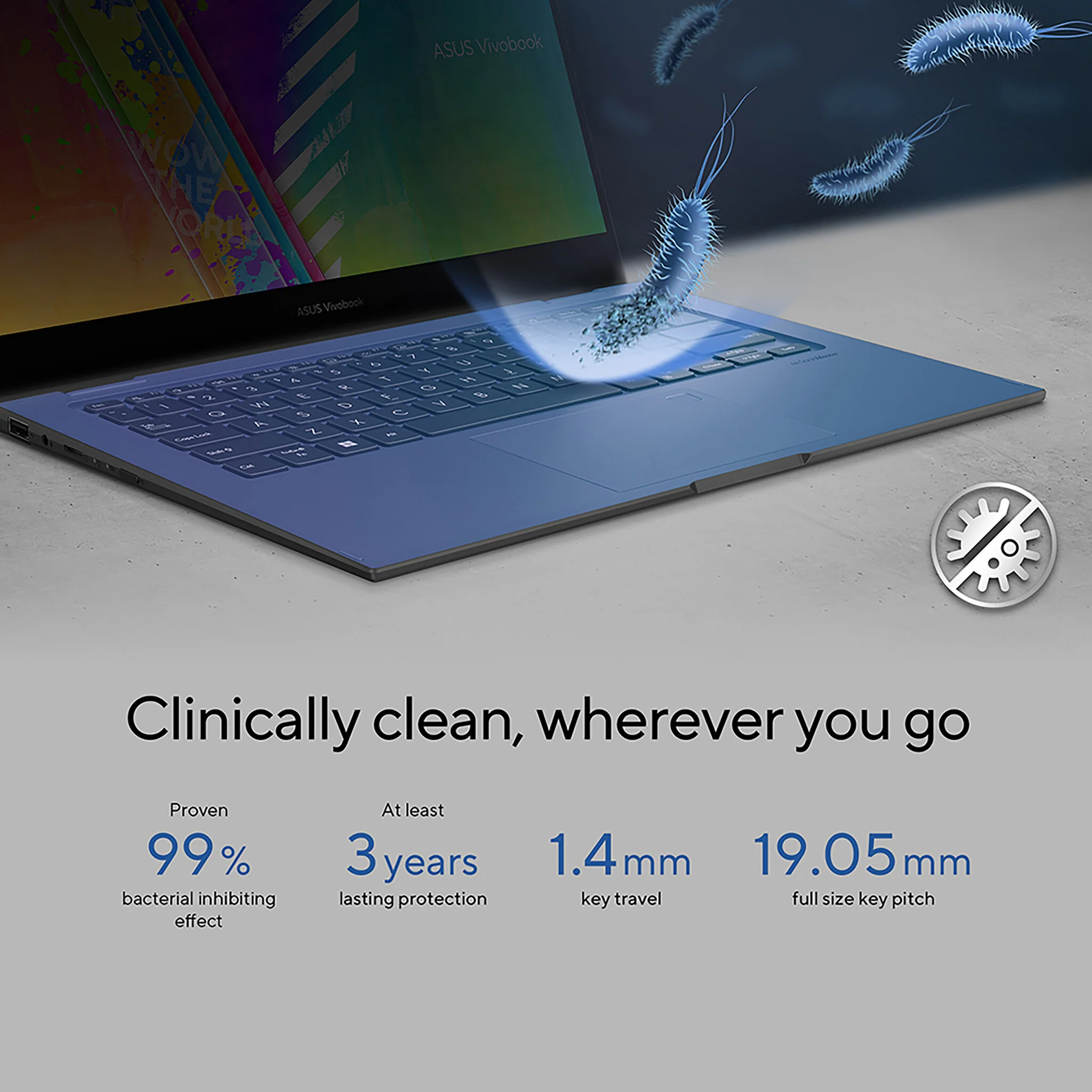 ASUS Vivobook Go 14 Flip Hybrid (2-in-1) - 35.6 cm (14") - Touchscreen - Intel® Celeron® N4500 - 4 GB DDR4-SDRAM - 64 GB eMMC - Wi-Fi 5 - Windows 11 Pro Education - Blue - Image 14